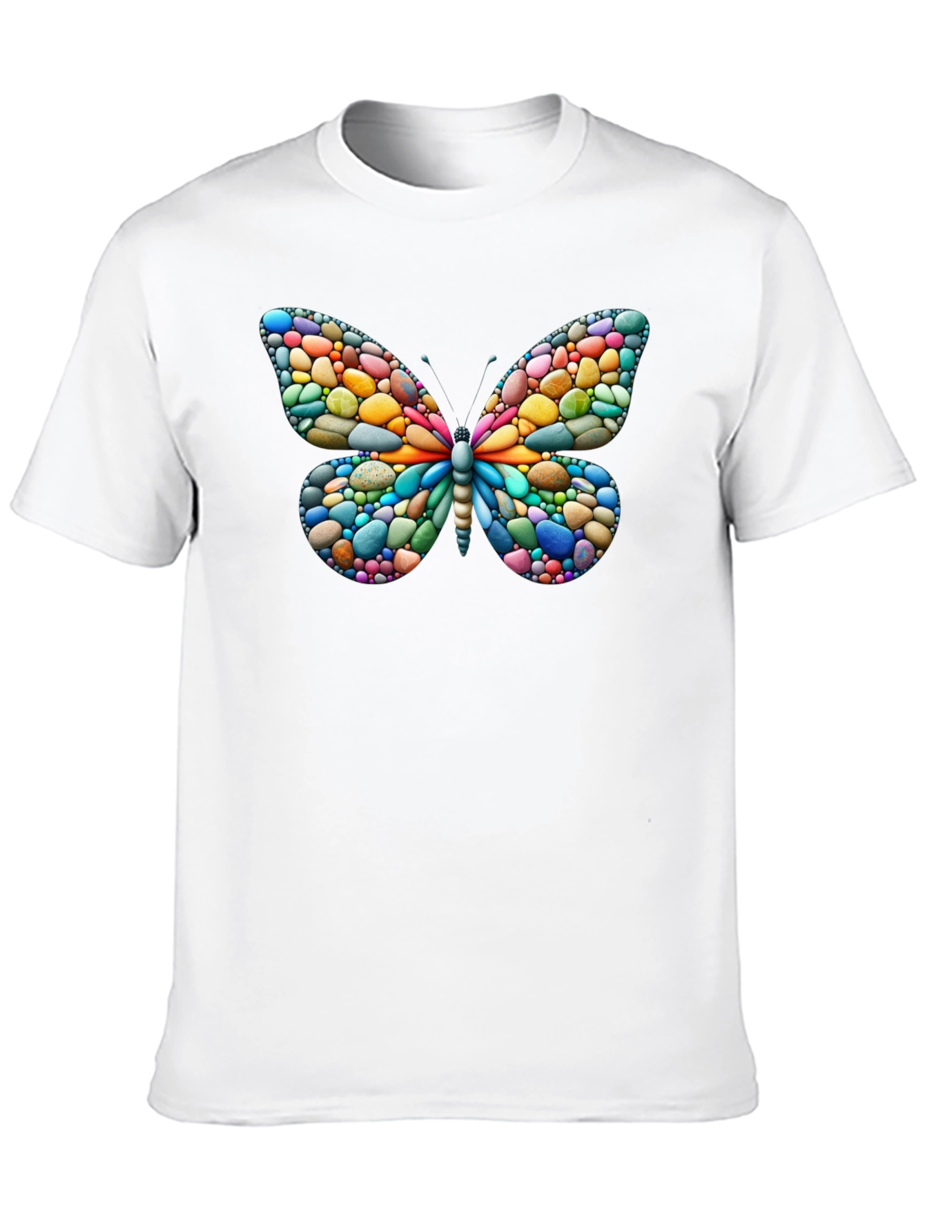 Butterfly Pebble Art T-Shirt