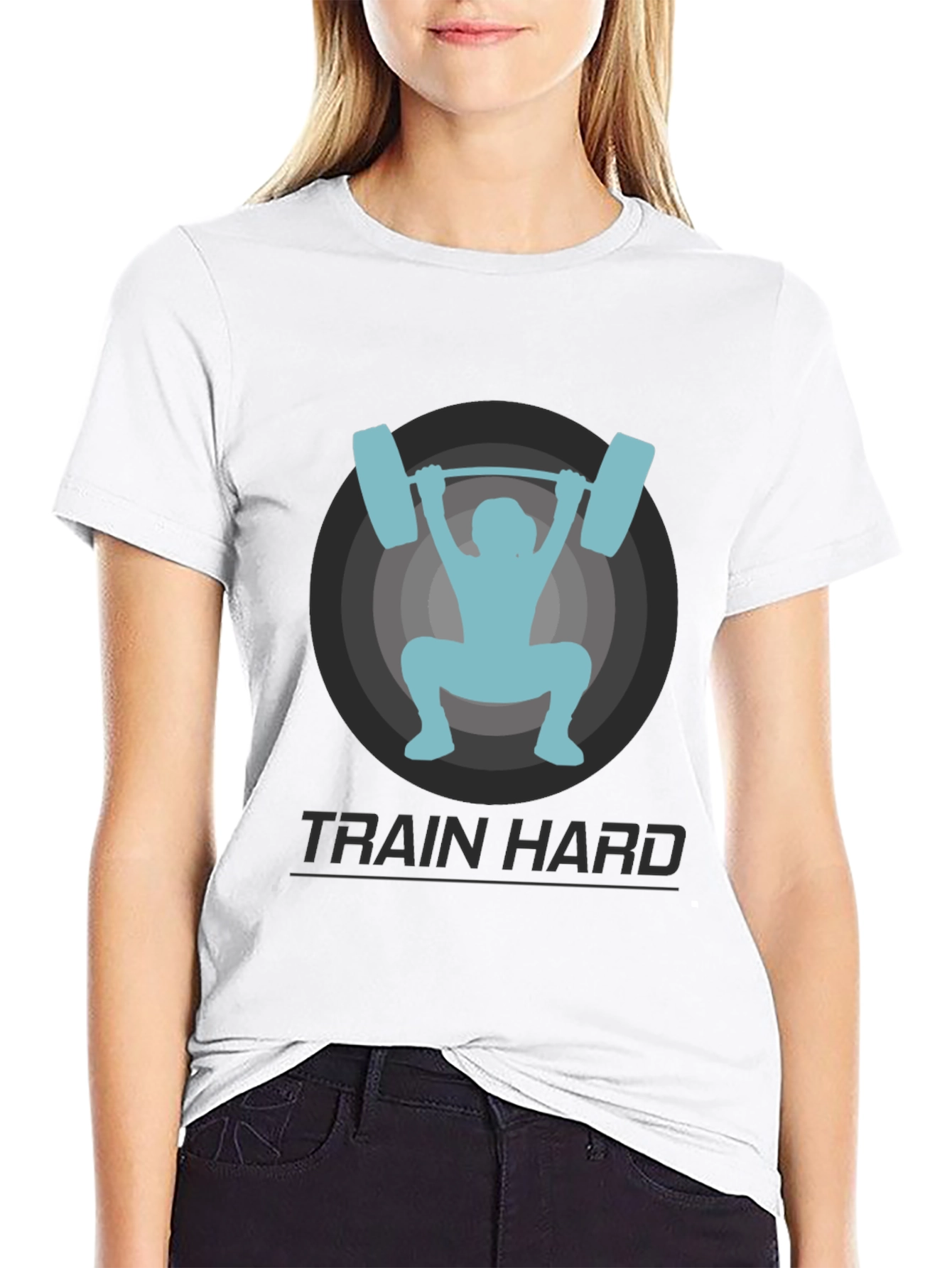 Train Hard T-Shirt - Weightlifting Graphic Tee