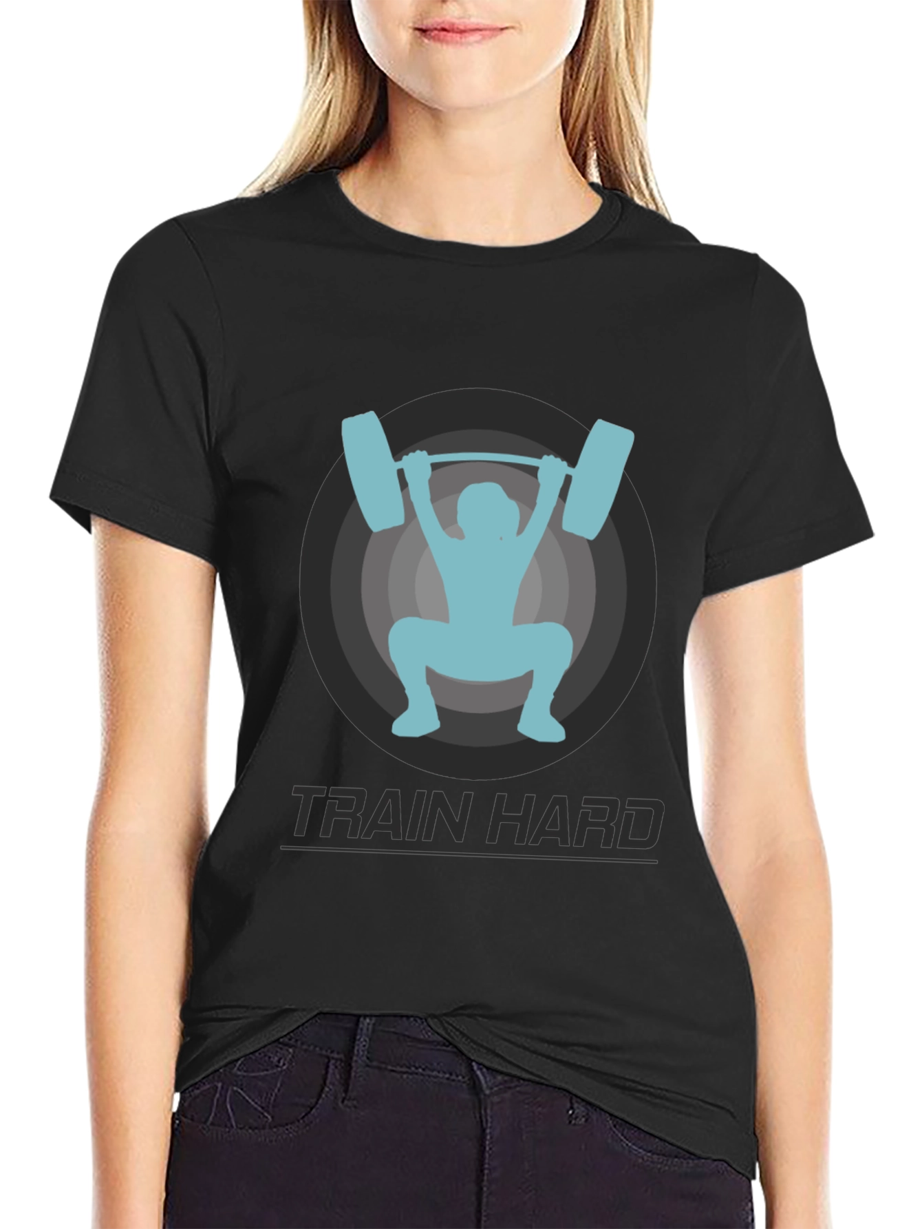 Train Hard T-Shirt - Weightlifting Graphic Tee