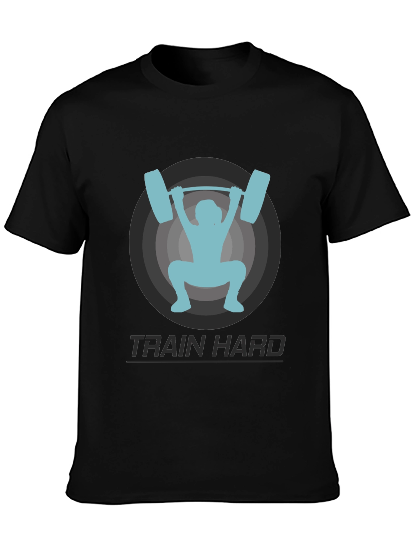Train Hard T-Shirt - Weightlifting Graphic Tee