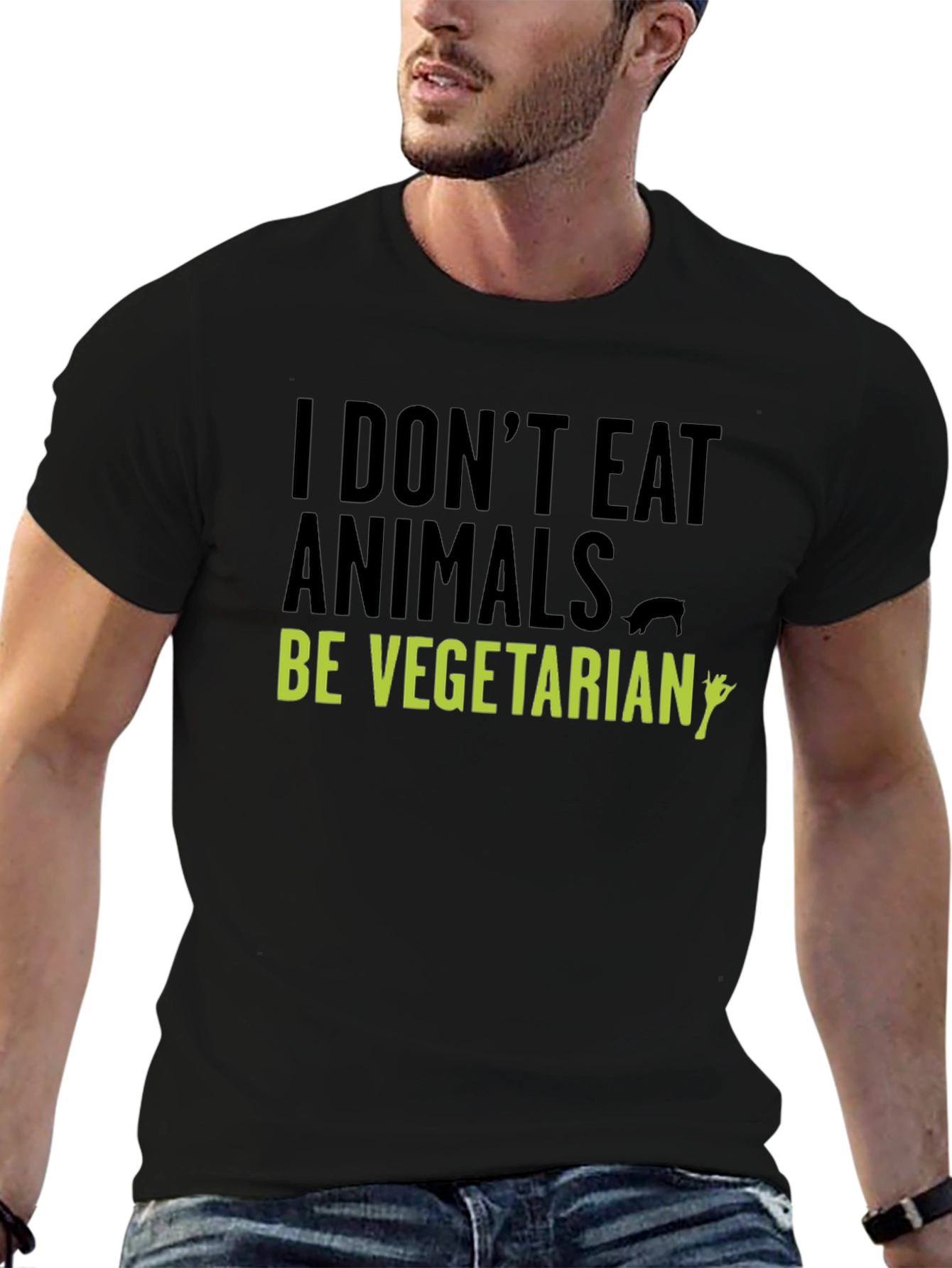 Vegan Vegetarian T-Shirt Animal Rights Tee