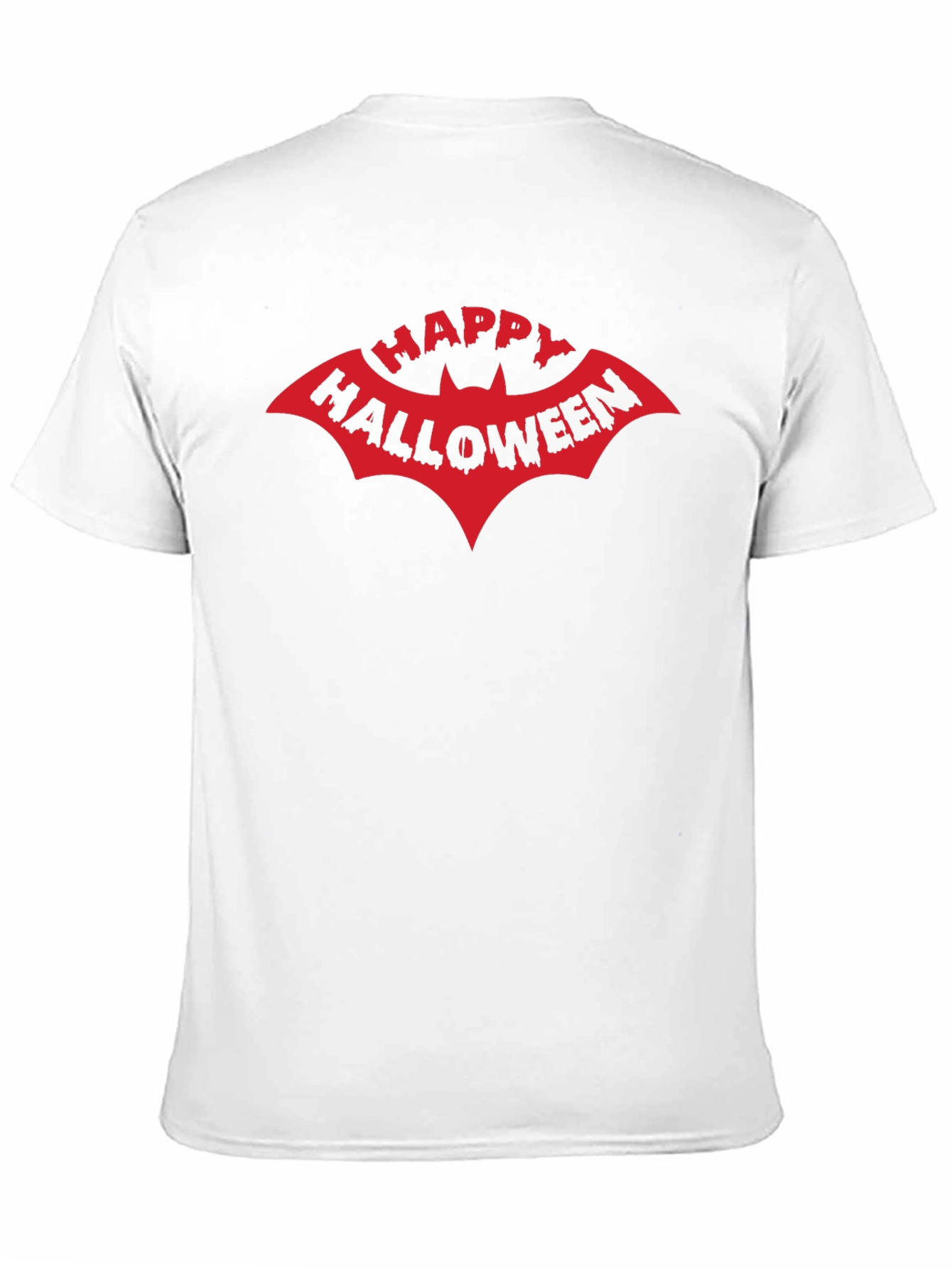 Happy Halloween Bat Graphic T-Shirt - Black
