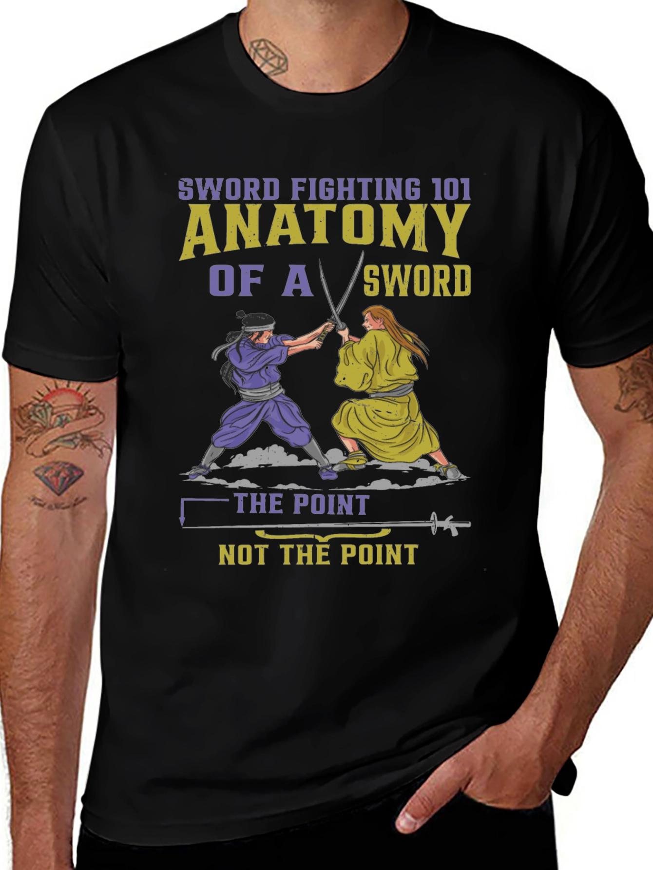 Sword Fighting 101 Anatomy T-Shirt