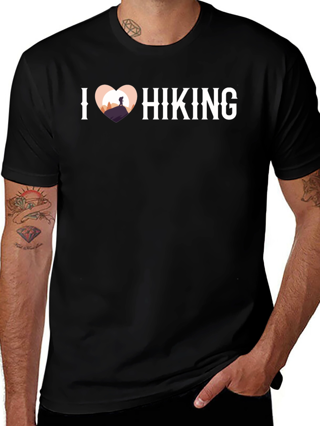 I Heart Hiking Graphic Tee - Adventure Shirt