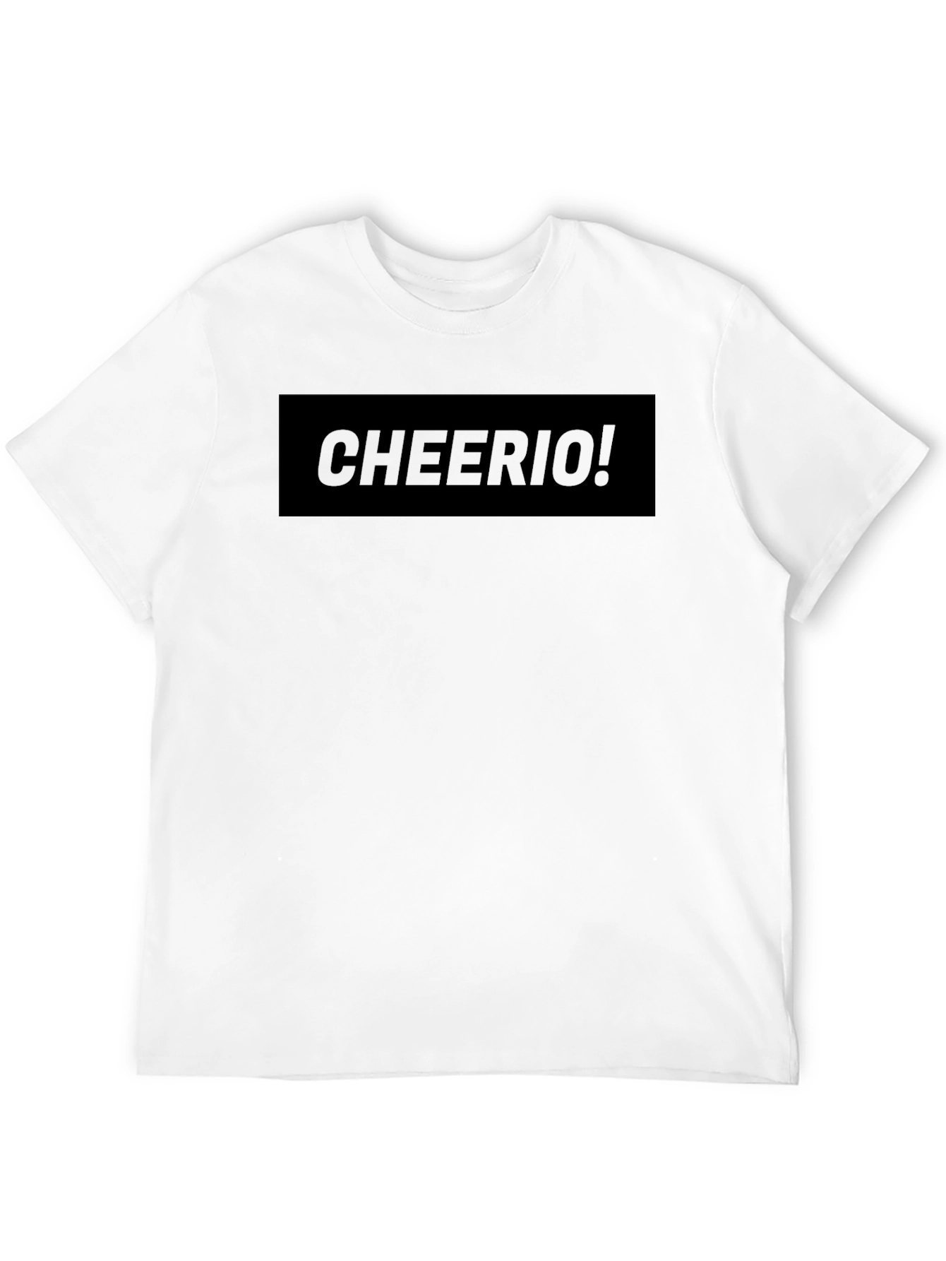 Cheerio! Graphic Print Black T-Shirt