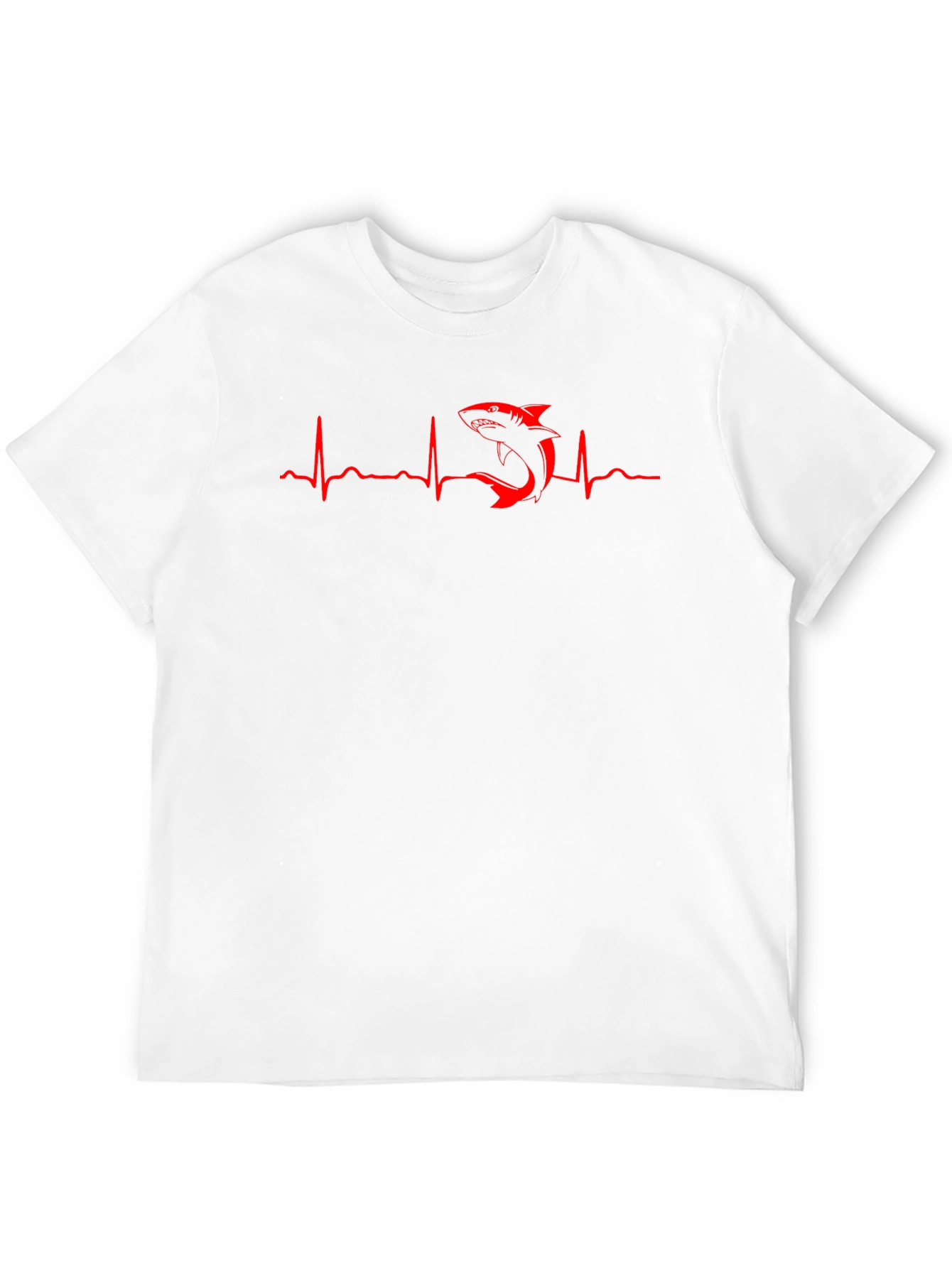 Shark Heartbeat T-Shirt - Mens Black Tee