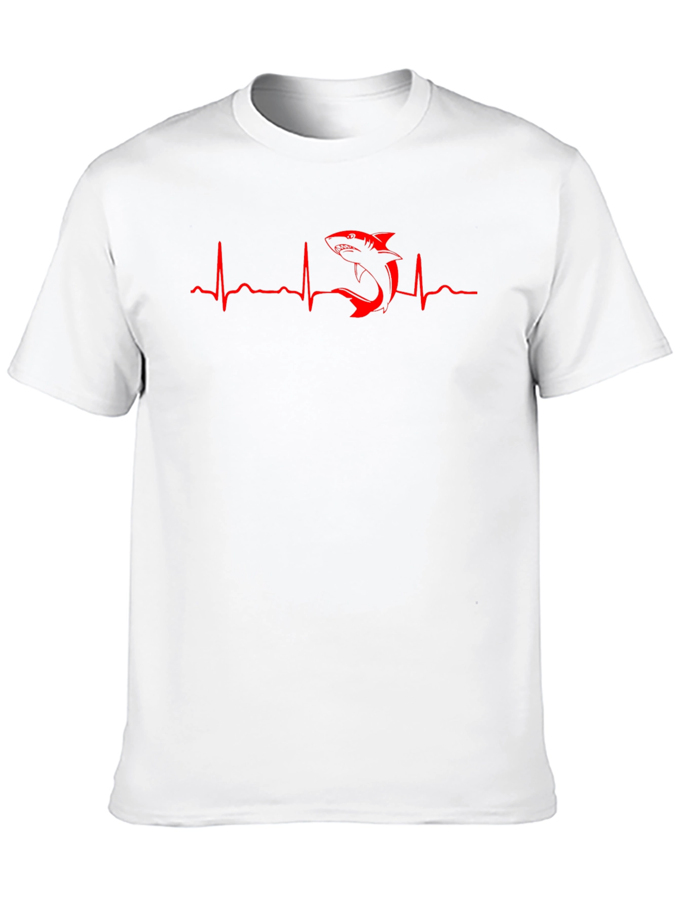 Shark Heartbeat T-Shirt - Mens Black Tee
