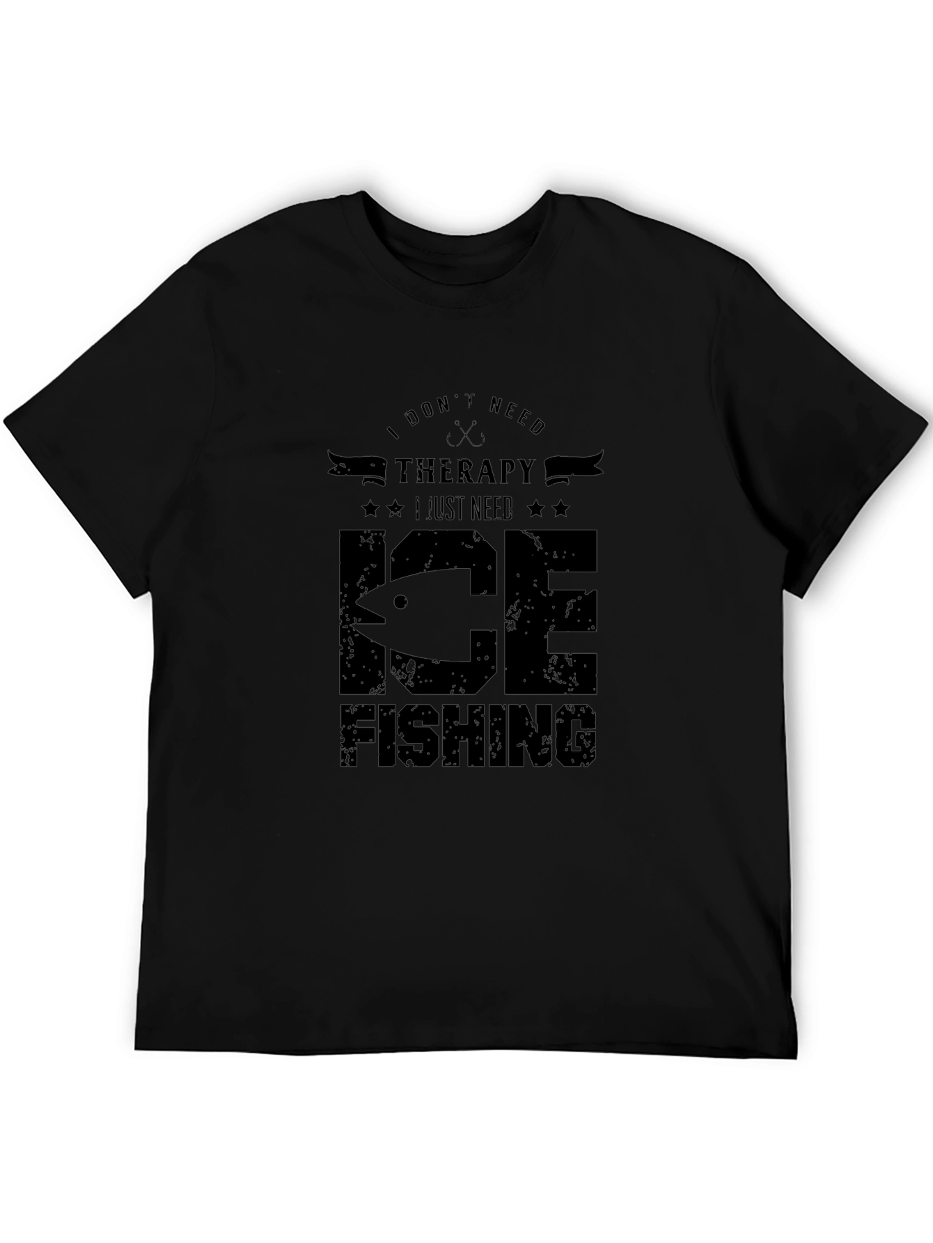 Ice Fishing Therapy Graphic T-Shirt