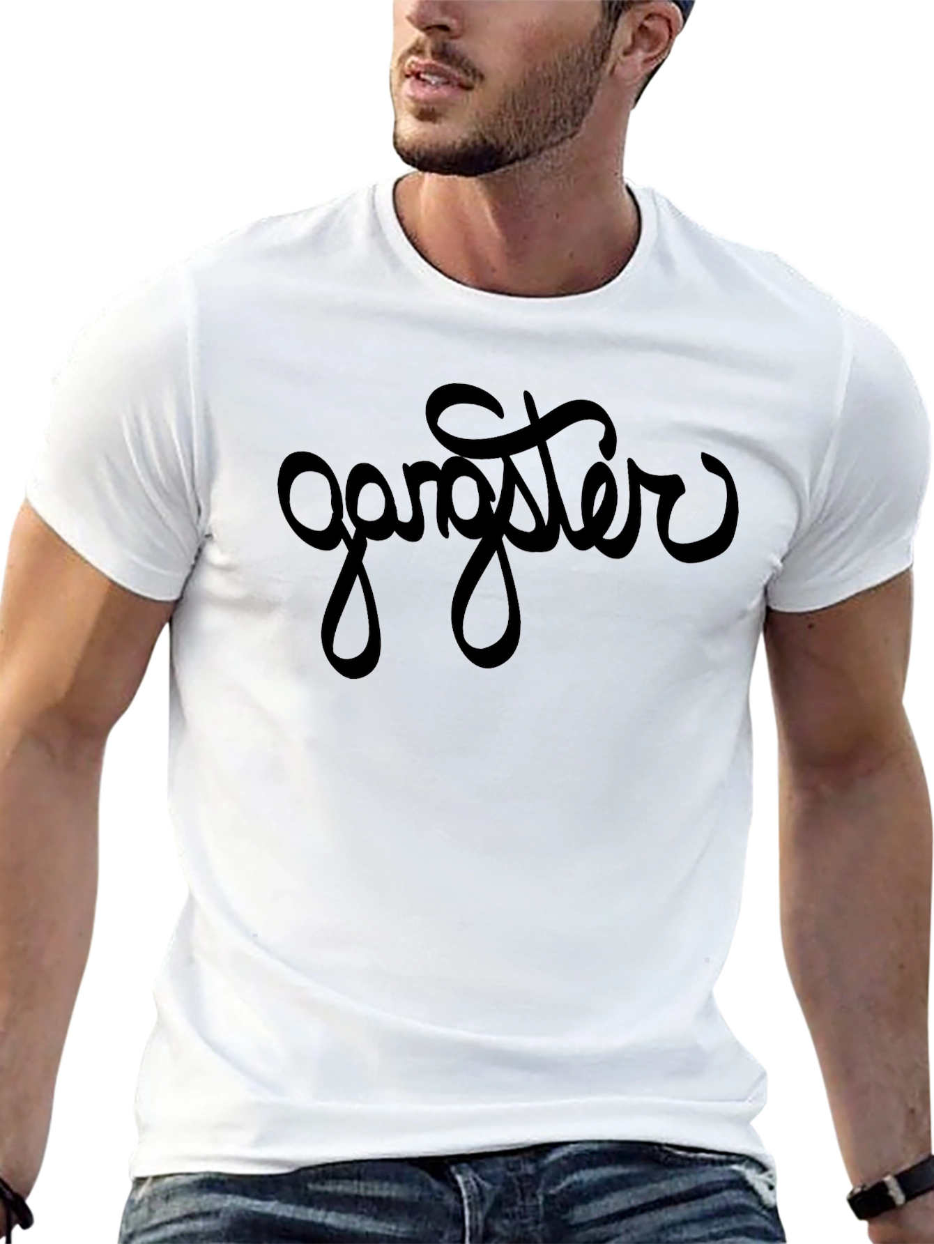 Gangster Style Black T-Shirt