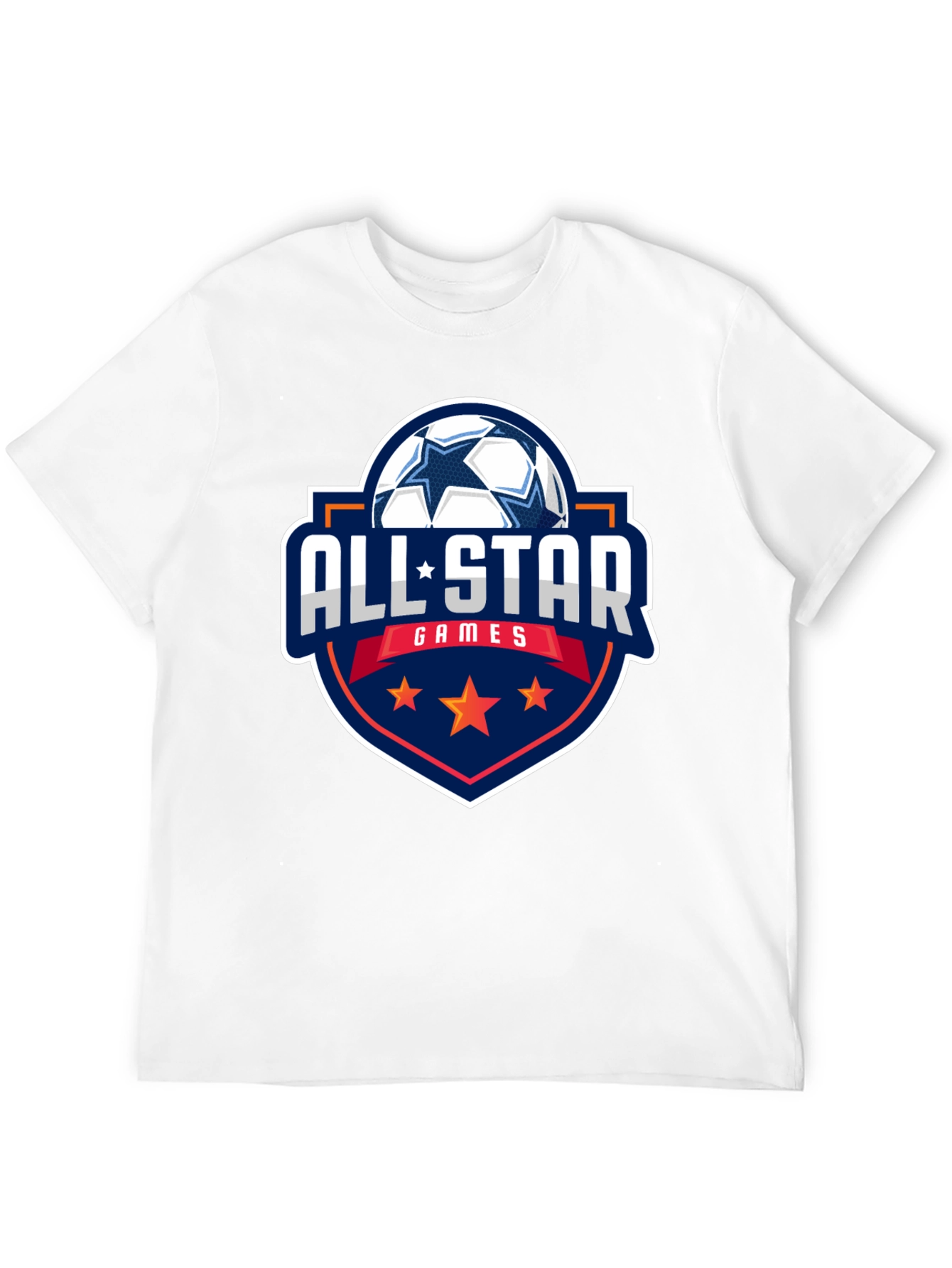 All-Star Games Soccer Graphic Tee - Black Cotton
