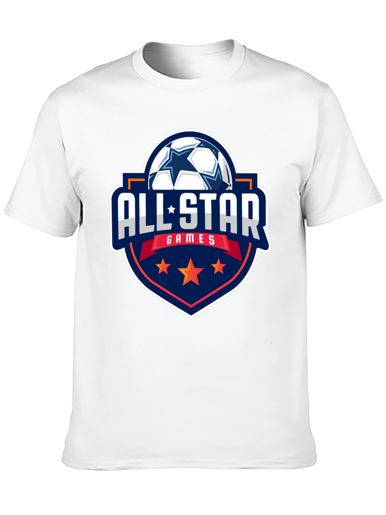 All-Star Games Soccer Graphic Tee - Black Cotton
