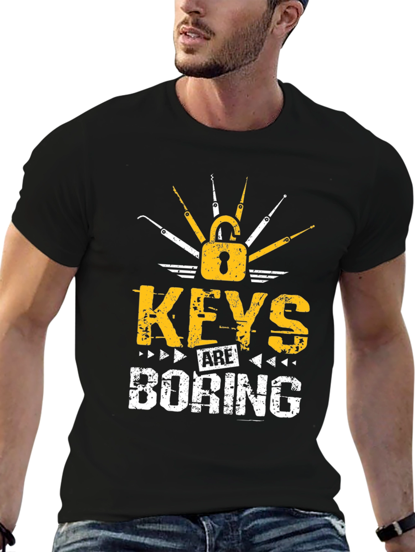 Keys Are Boring T-Shirt - Lock Picking Design