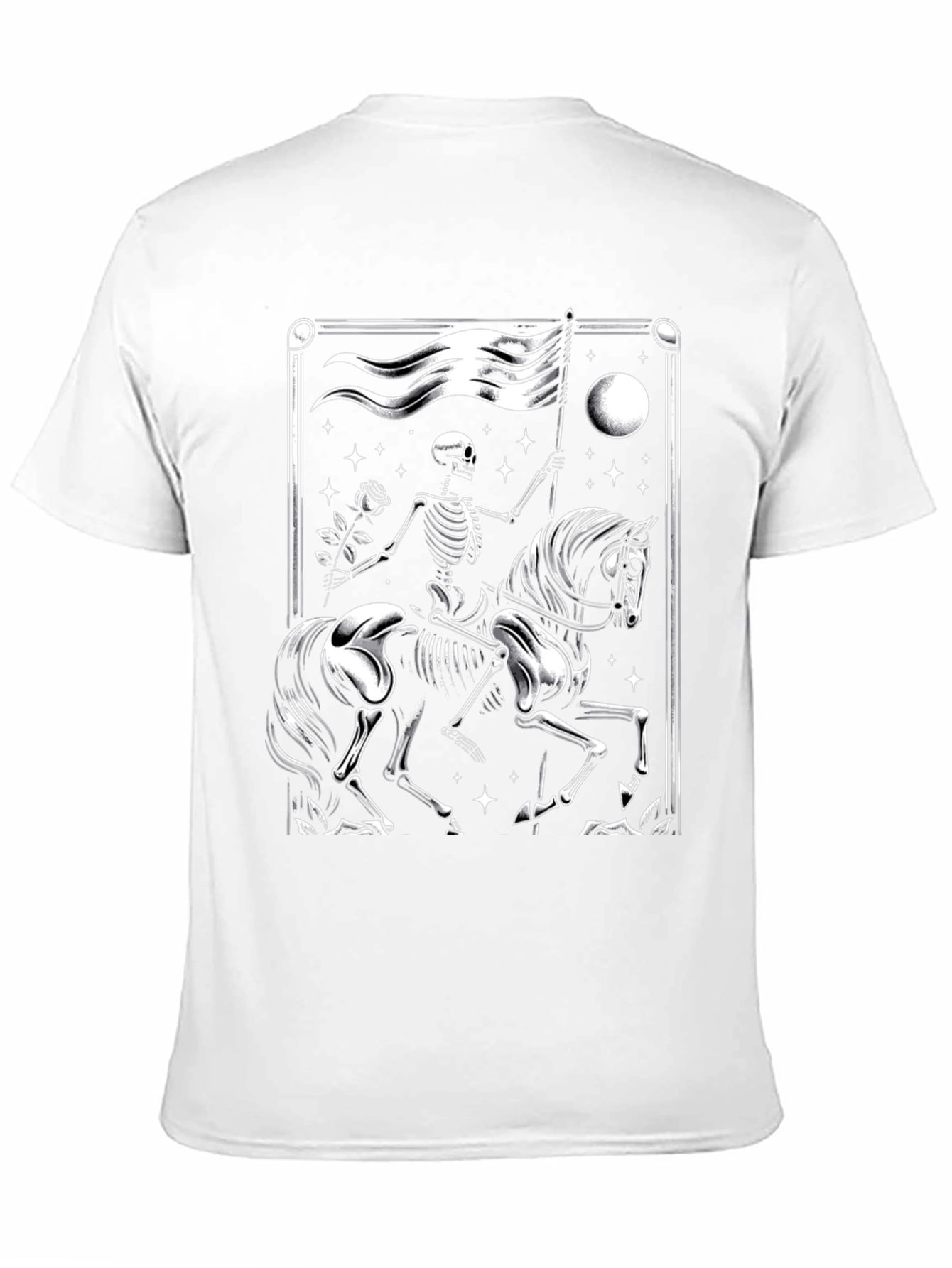 Skeleton Rider Graphic Tee - Dark Style