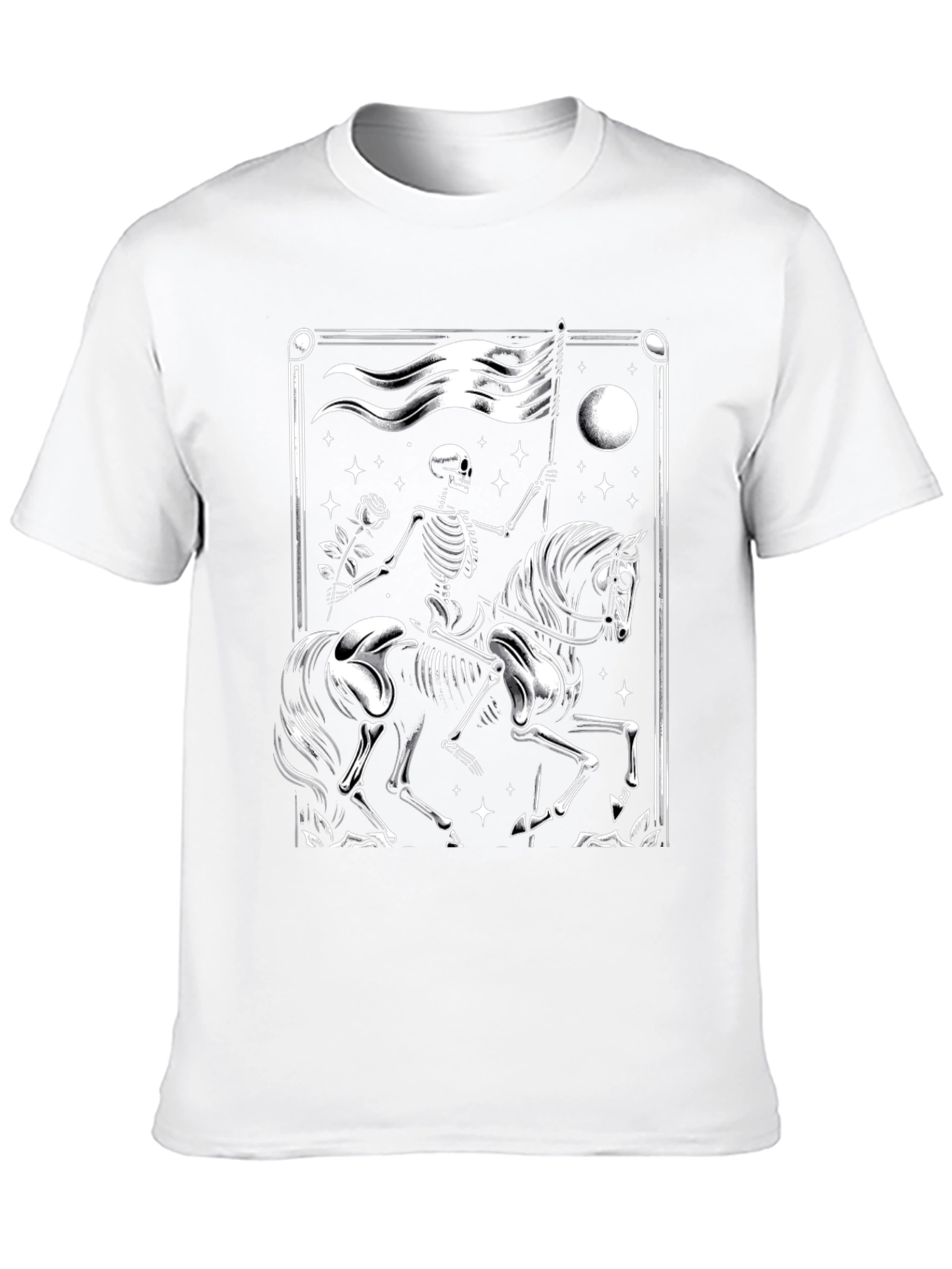 Skeleton Rider Graphic Tee - Dark Style