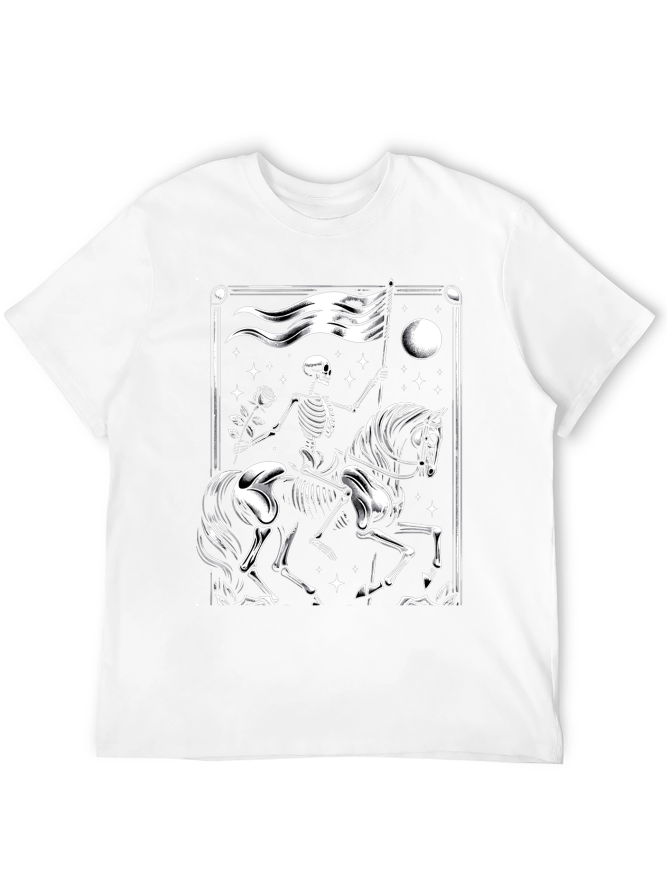 Skeleton Rider Graphic Tee - Dark Style