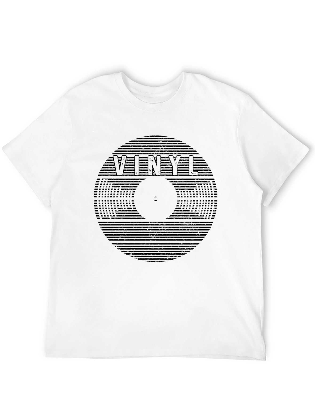 Vinyl Record Graphic Black T-Shirt