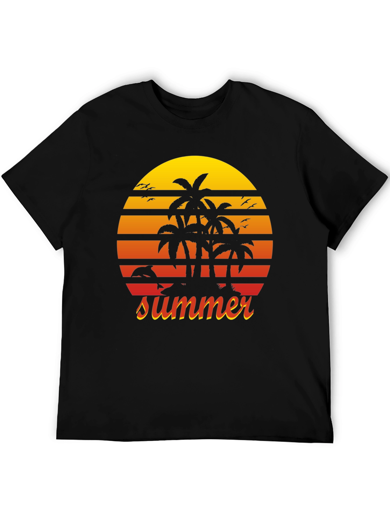 Summer Palm Tree Sunset Graphic Tee