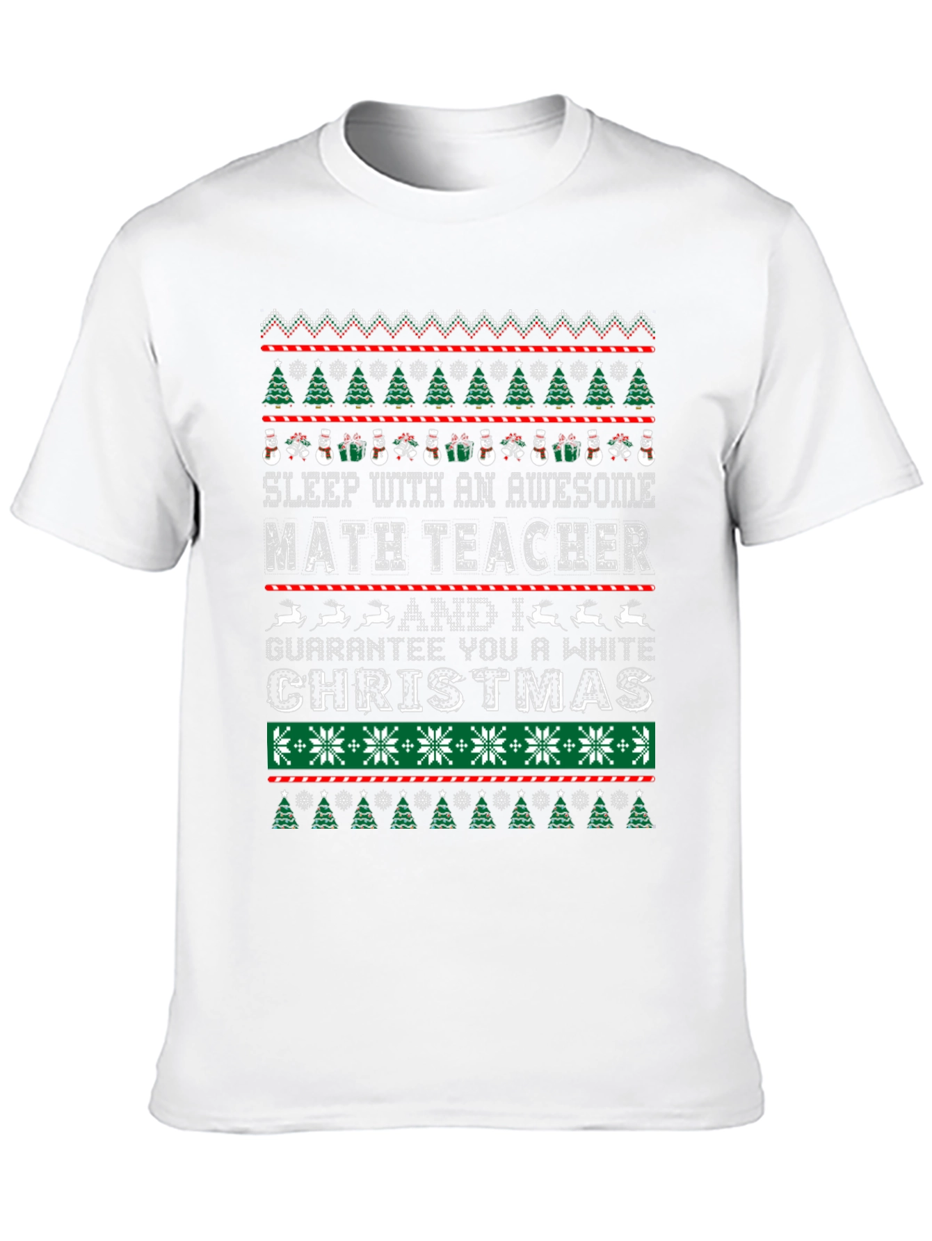 Awesome Math Teacher Ugly Christmas T-Shirt