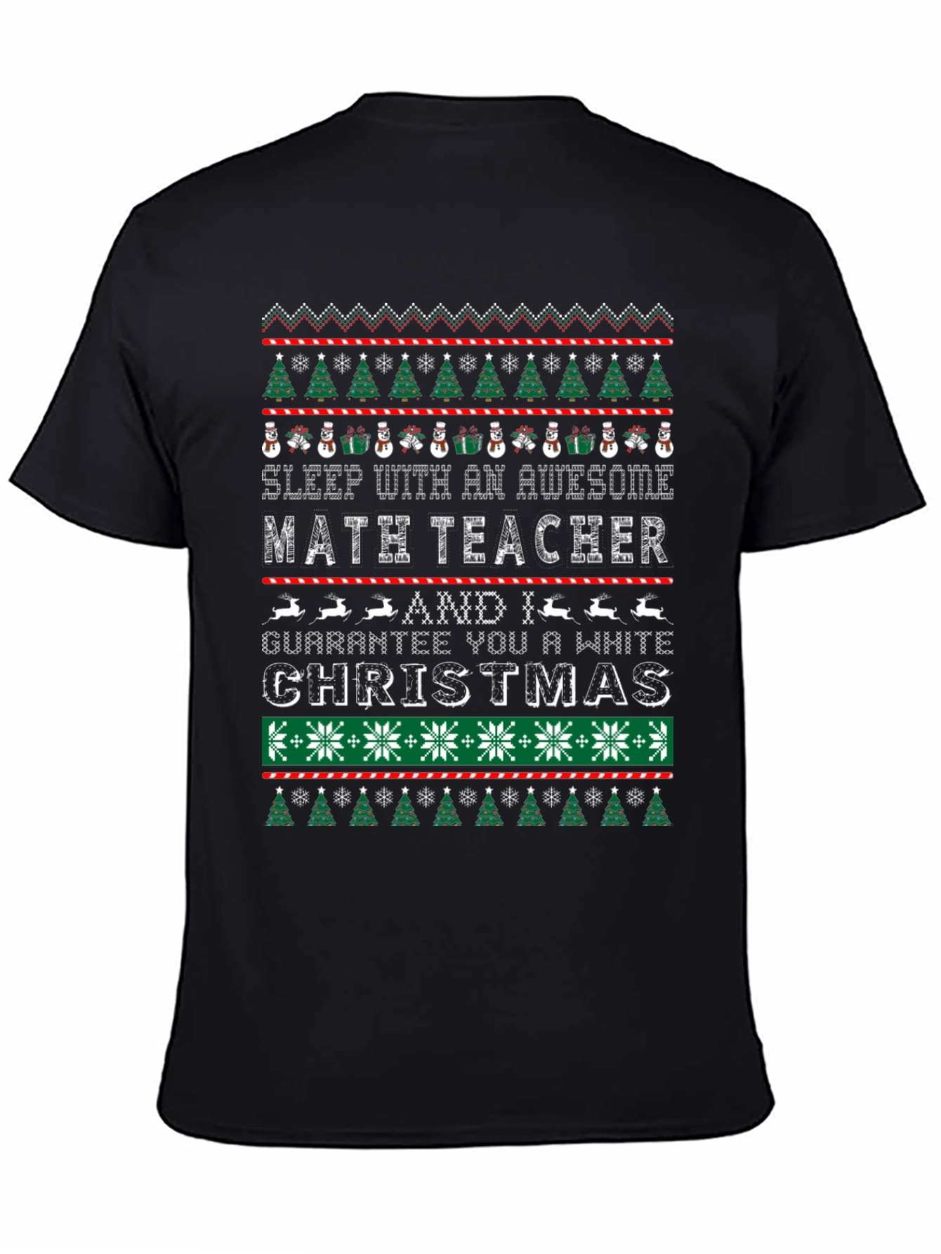 Awesome Math Teacher Ugly Christmas T-Shirt