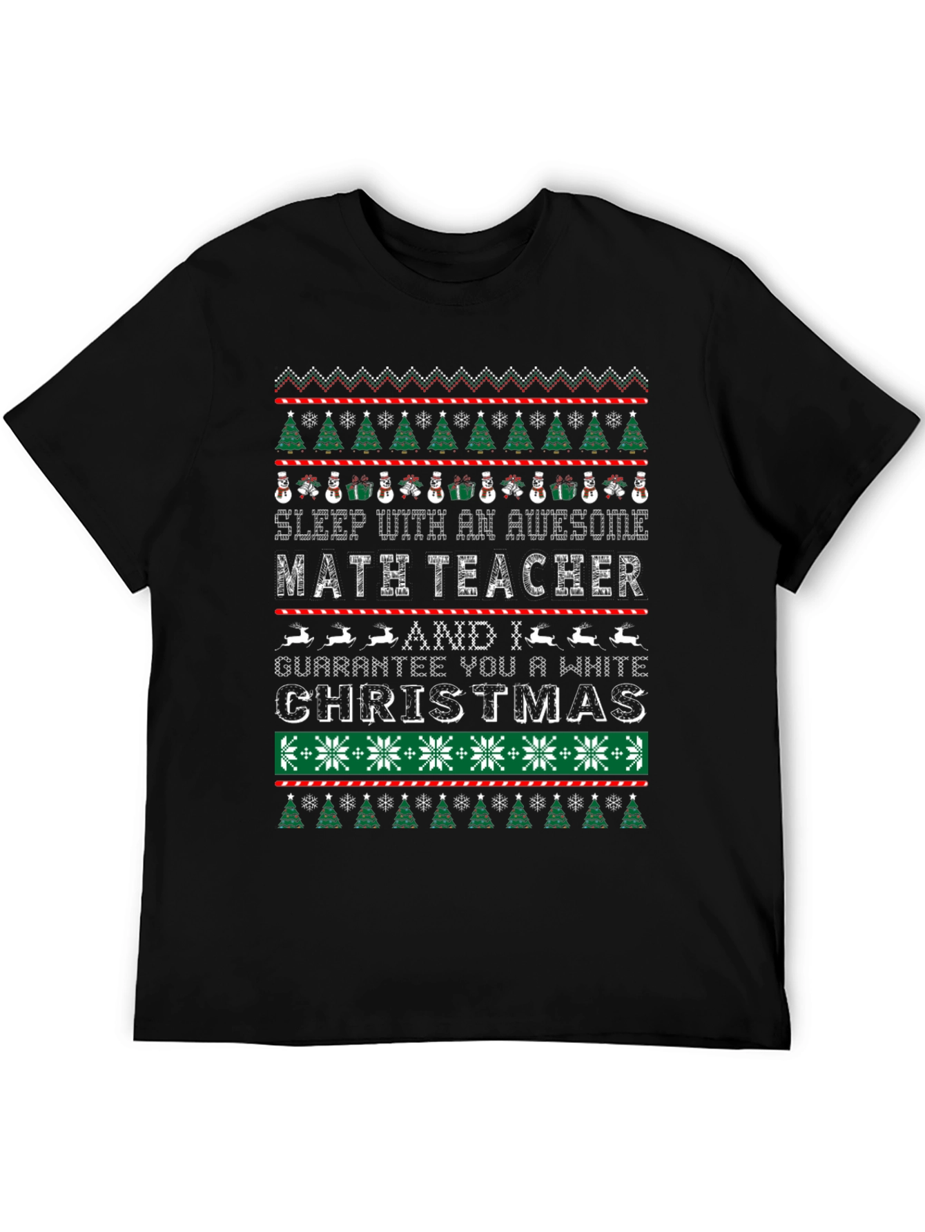 Awesome Math Teacher Ugly Christmas T-Shirt