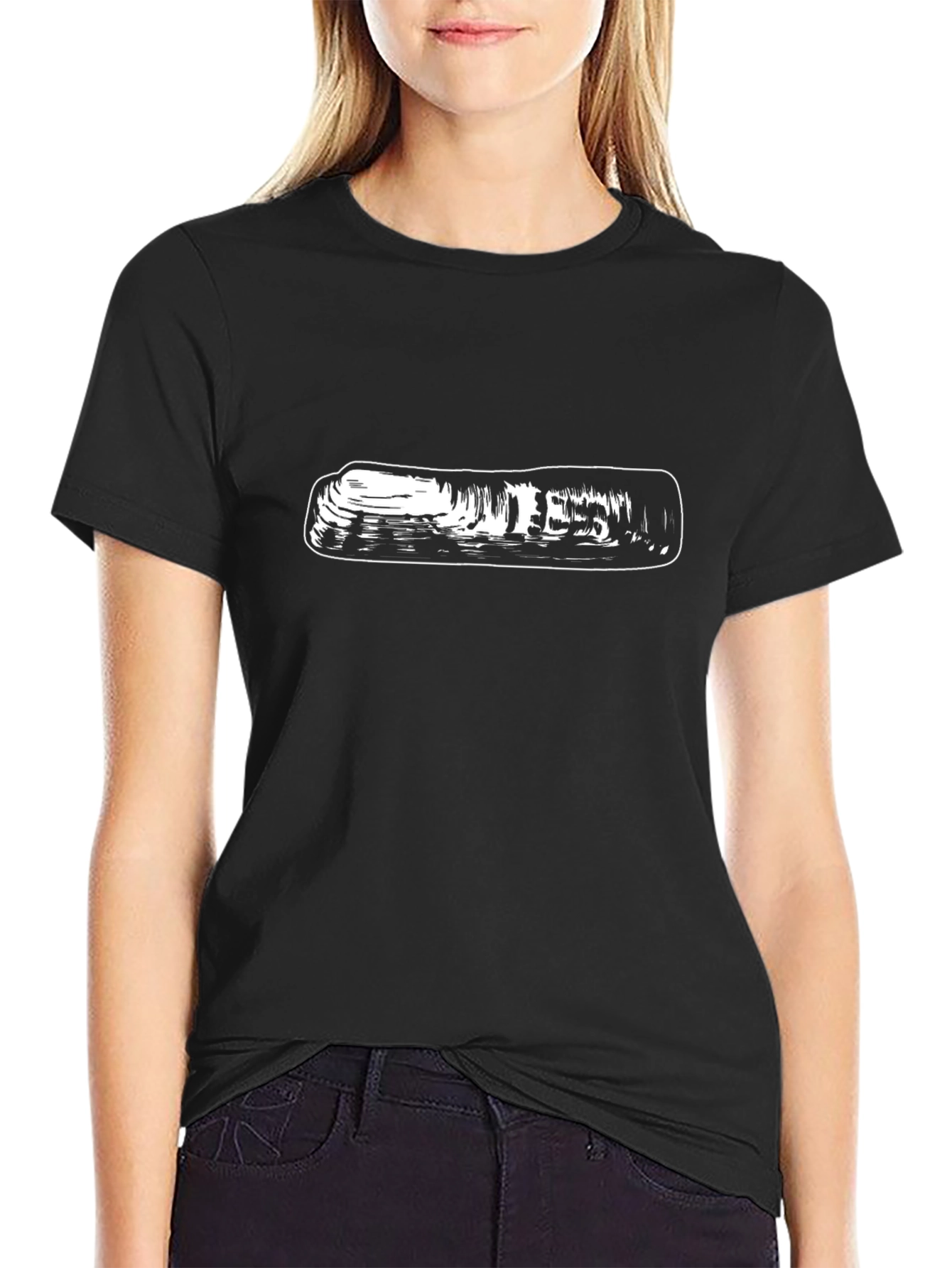 Unique Graphic Print Tee - Classic Black T-Shirt