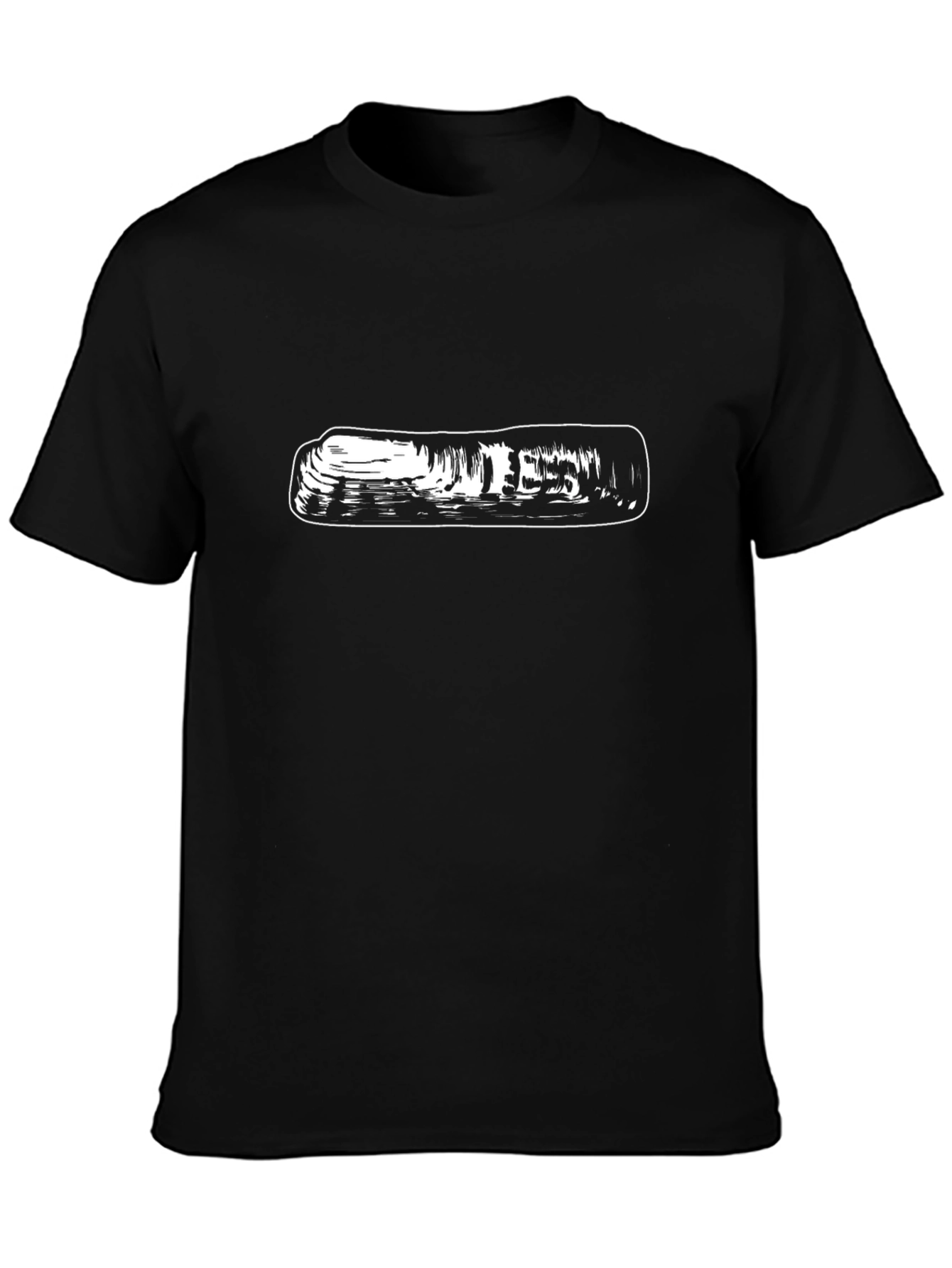 Unique Graphic Print Tee - Classic Black T-Shirt