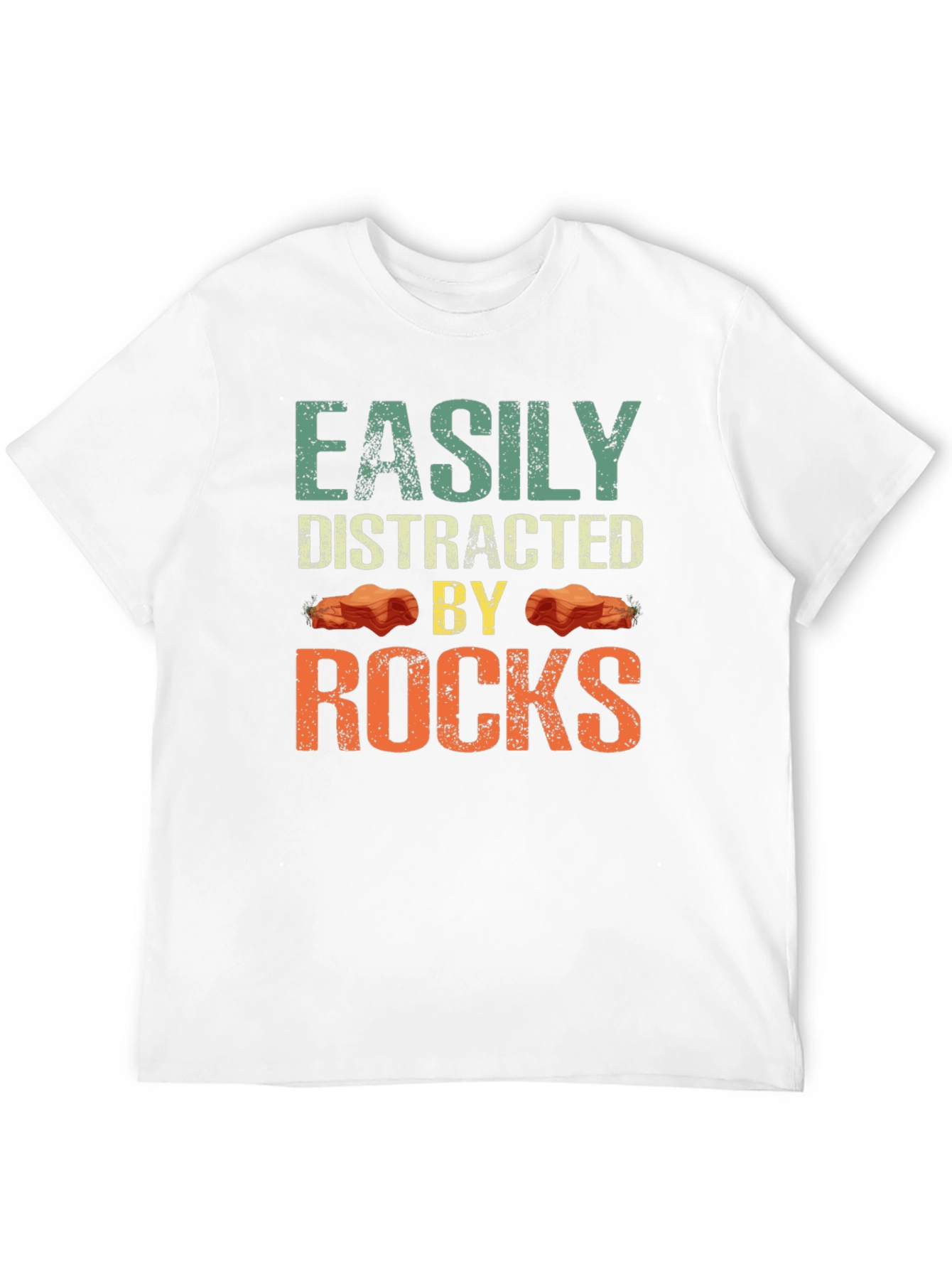 Easily Distracted By Rocks Funny Geologist T-Shirt