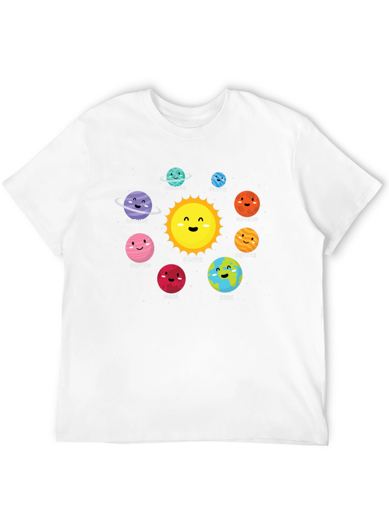 Cute Planets Graphic Tee - Solar System T-Shirt