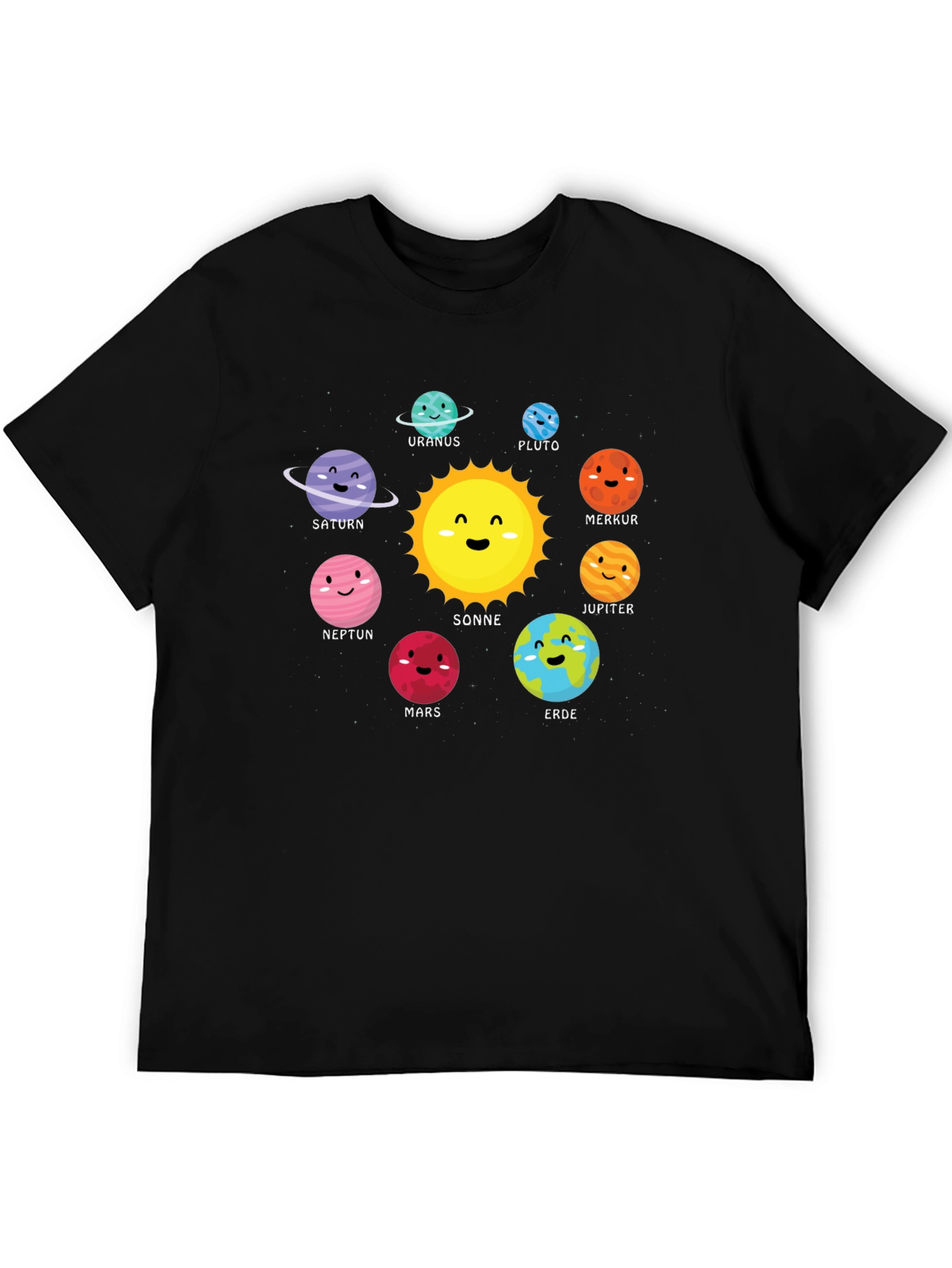 Cute Planets Graphic Tee - Solar System T-Shirt
