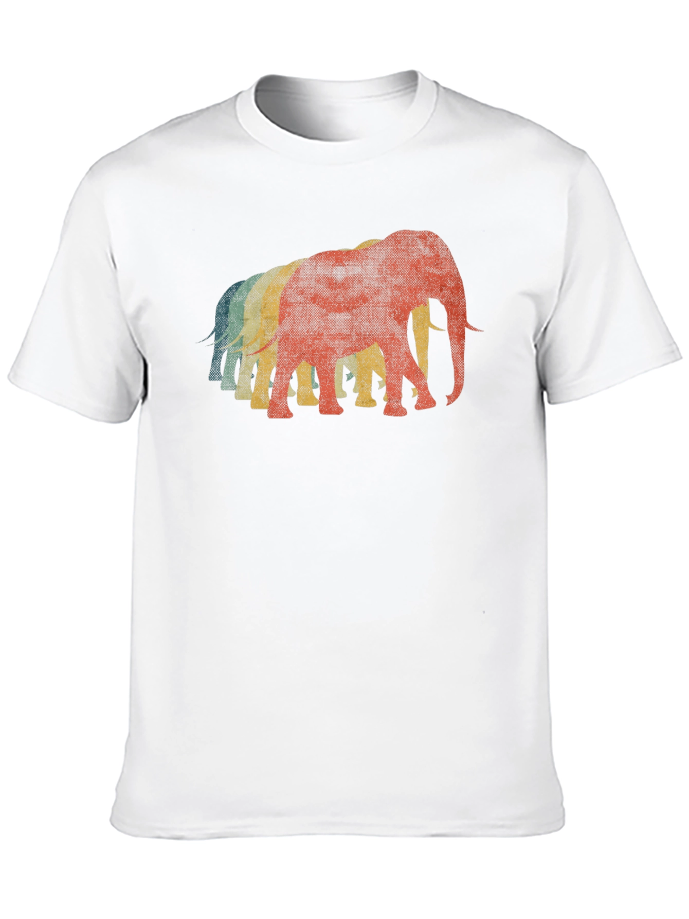 Retro Elephant T-Shirt - Black