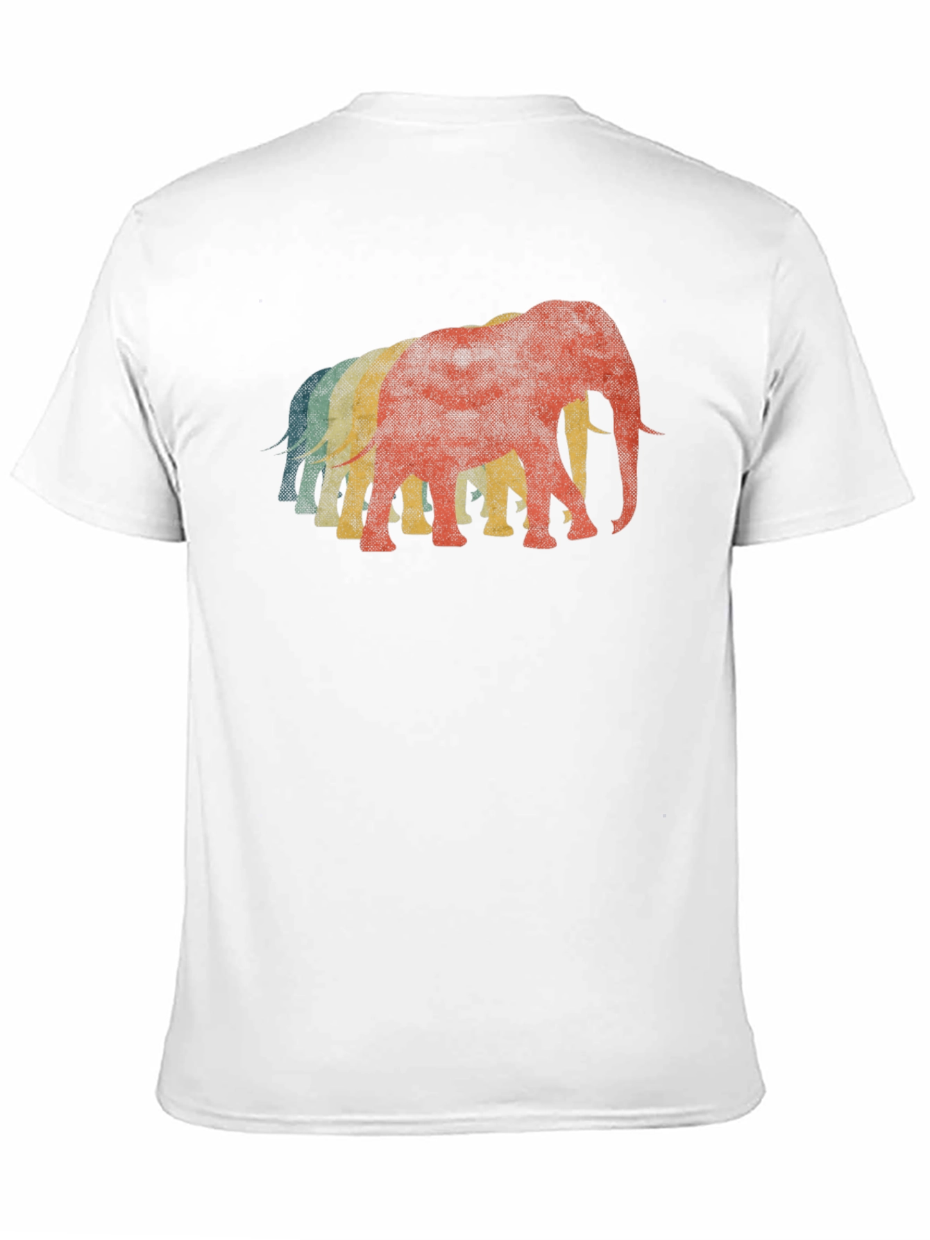 Retro Elephant T-Shirt - Black