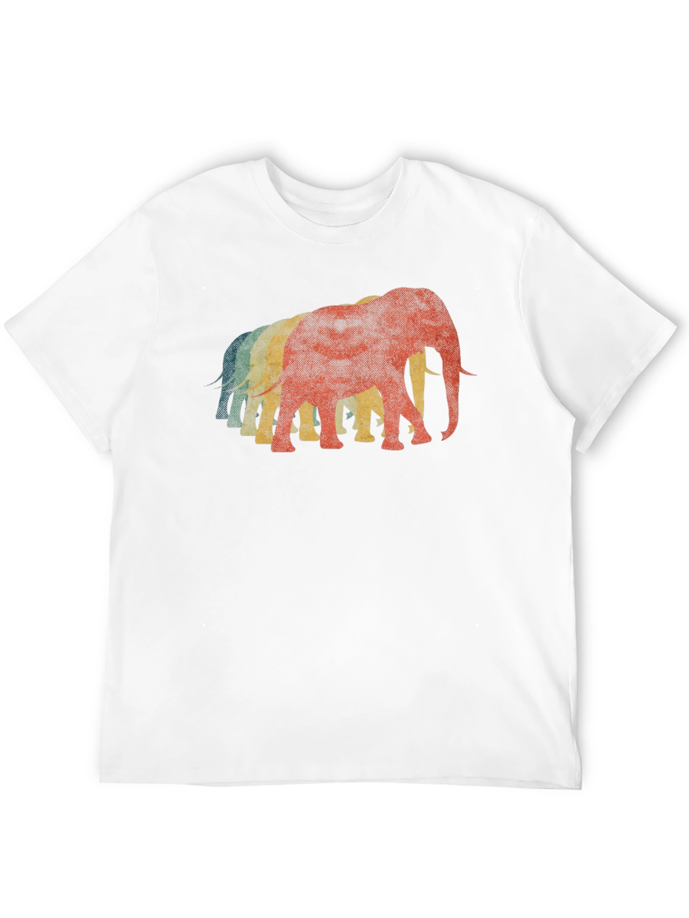 Retro Elephant T-Shirt - Black
