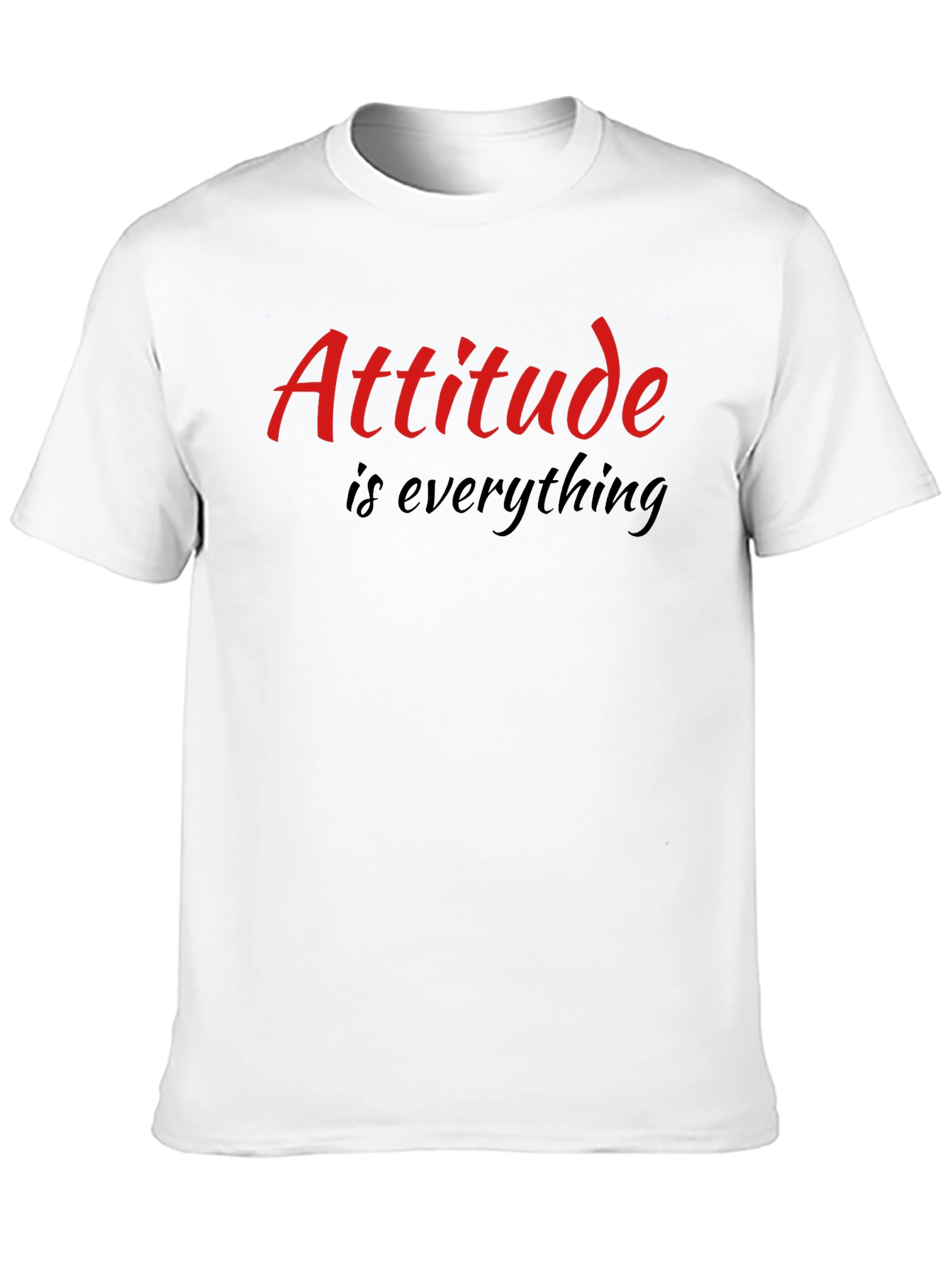 Attitude is Everything Mens Black Graphic T-Shirt
