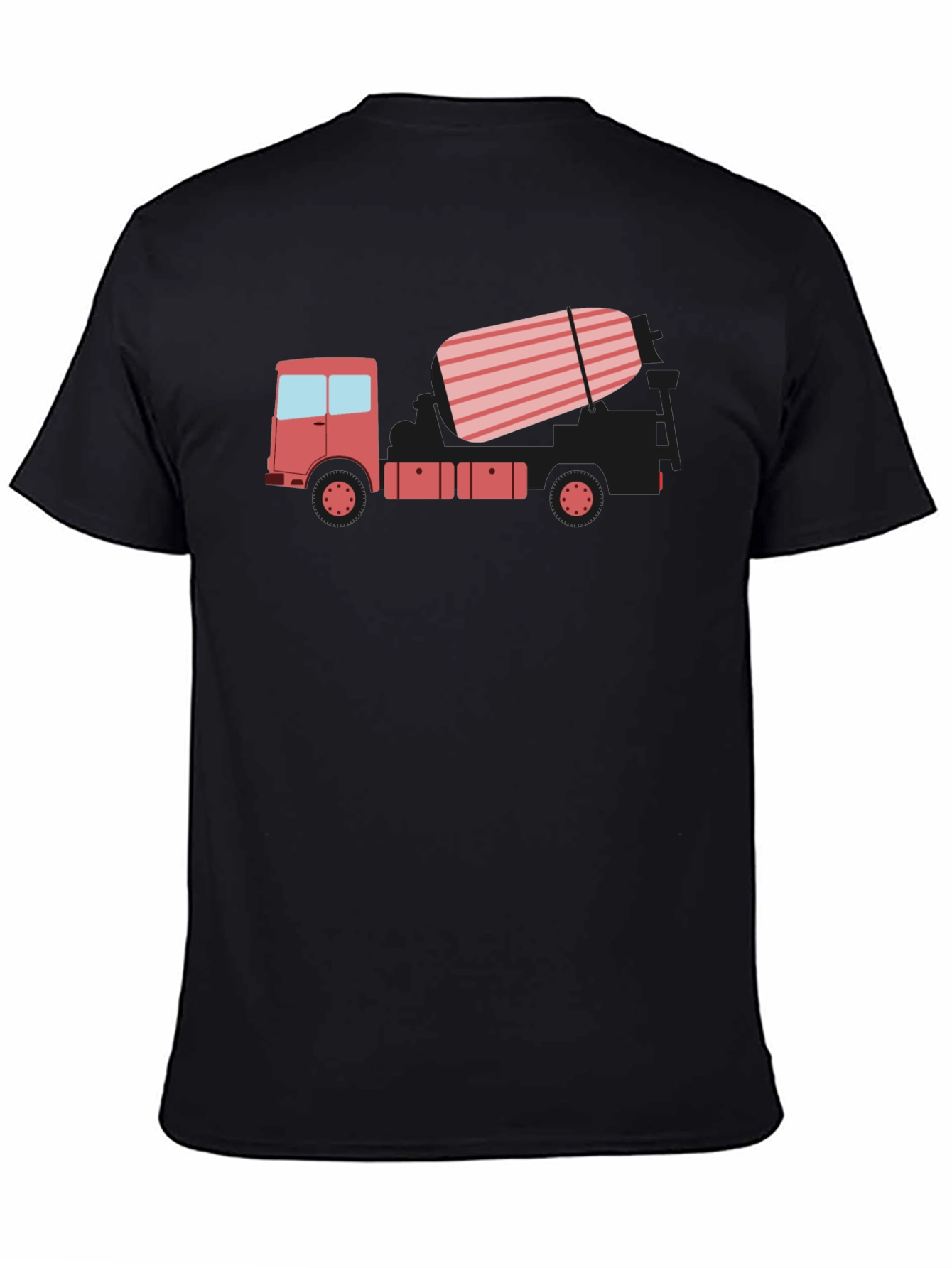 Concrete Truck Graphic Tee - Black Casual T-Shirt