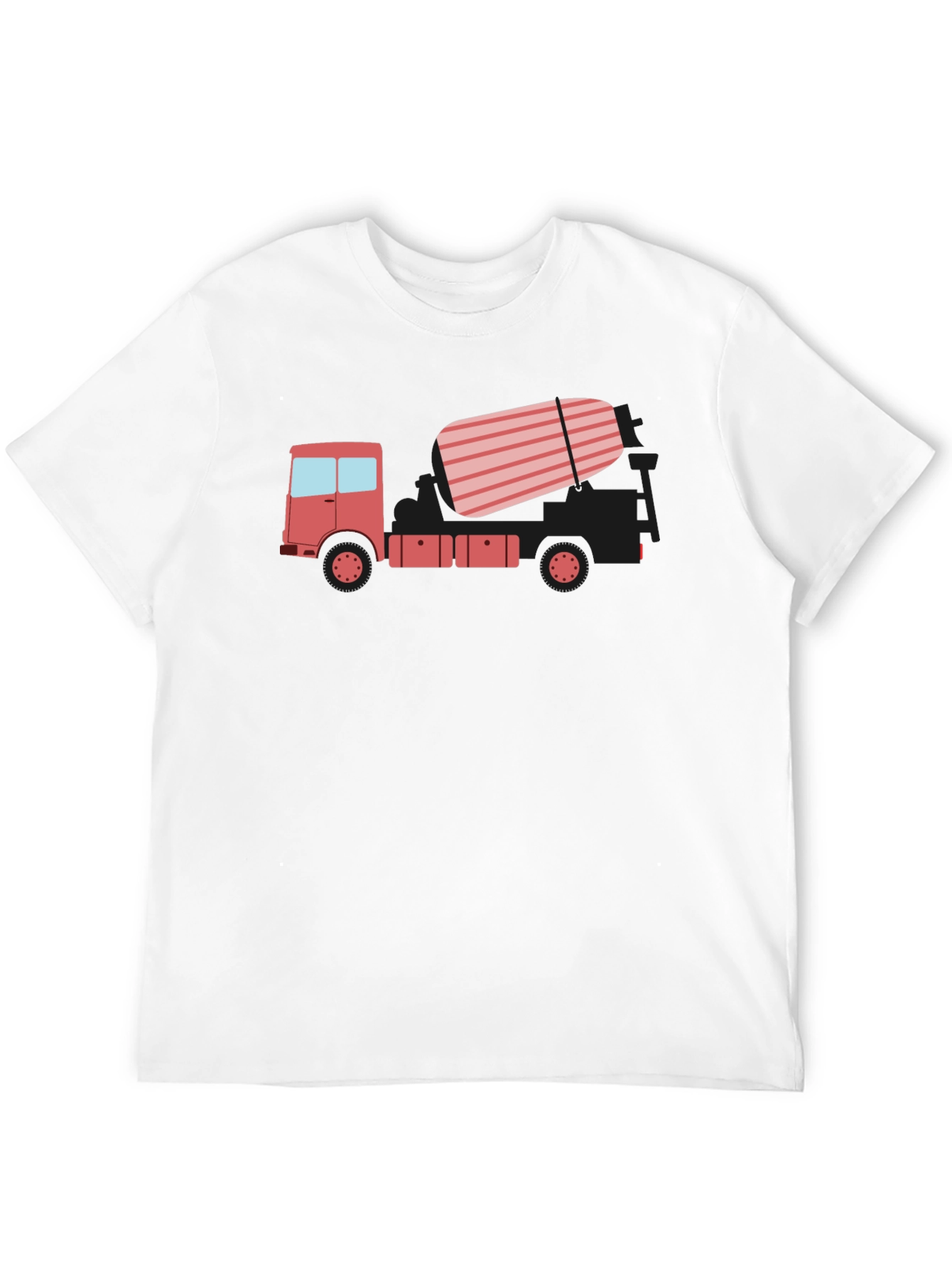 Concrete Truck Graphic Tee - Black Casual T-Shirt