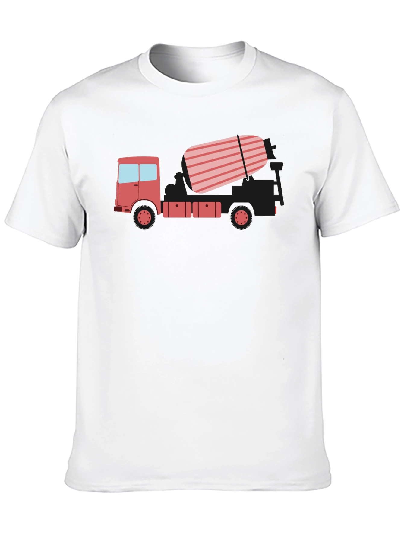 Concrete Truck Graphic Tee - Black Casual T-Shirt