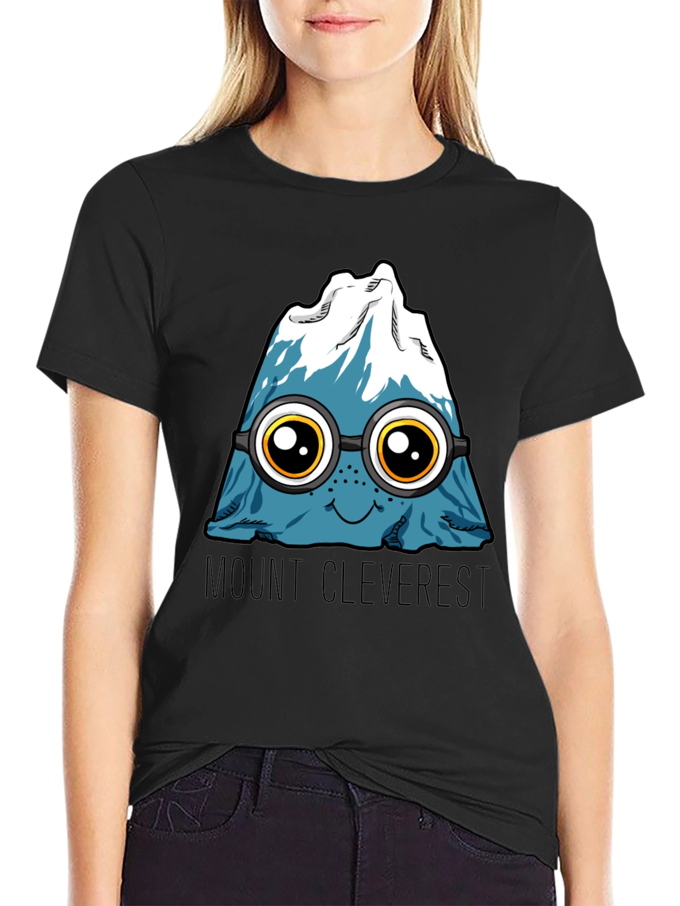 Mount Cleverest T-Shirt - Funny Cartoon Mountain Tee