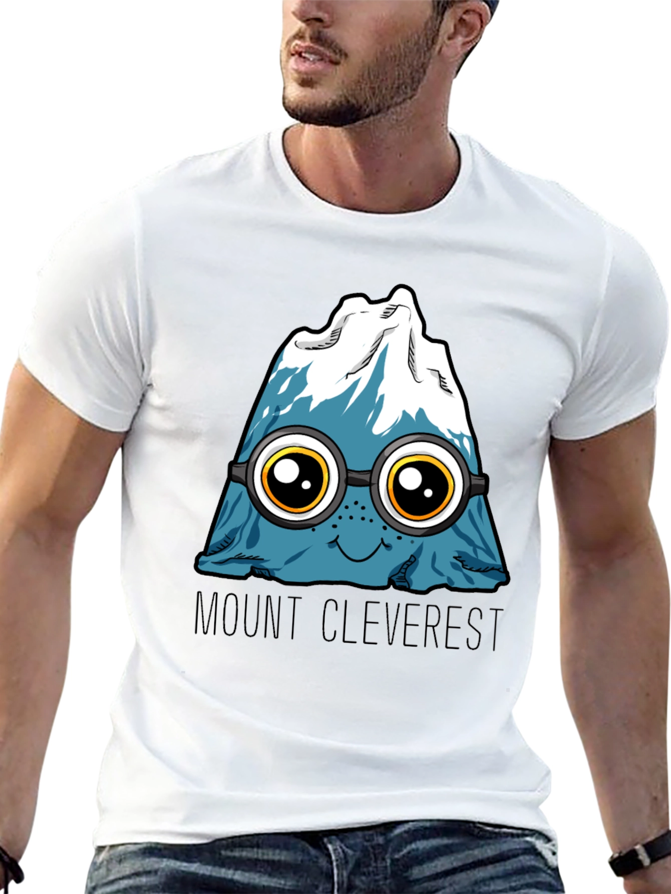 Mount Cleverest T-Shirt - Funny Cartoon Mountain Tee