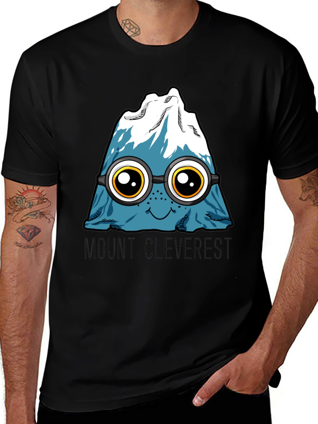 Mount Cleverest T-Shirt - Funny Cartoon Mountain Tee