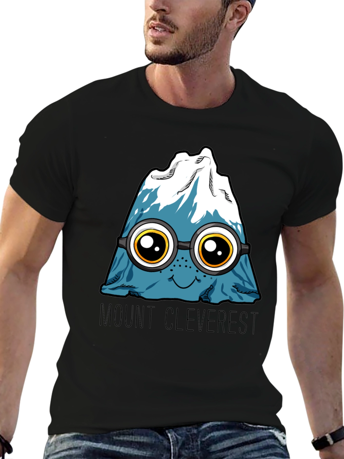 Mount Cleverest T-Shirt - Funny Cartoon Mountain Tee