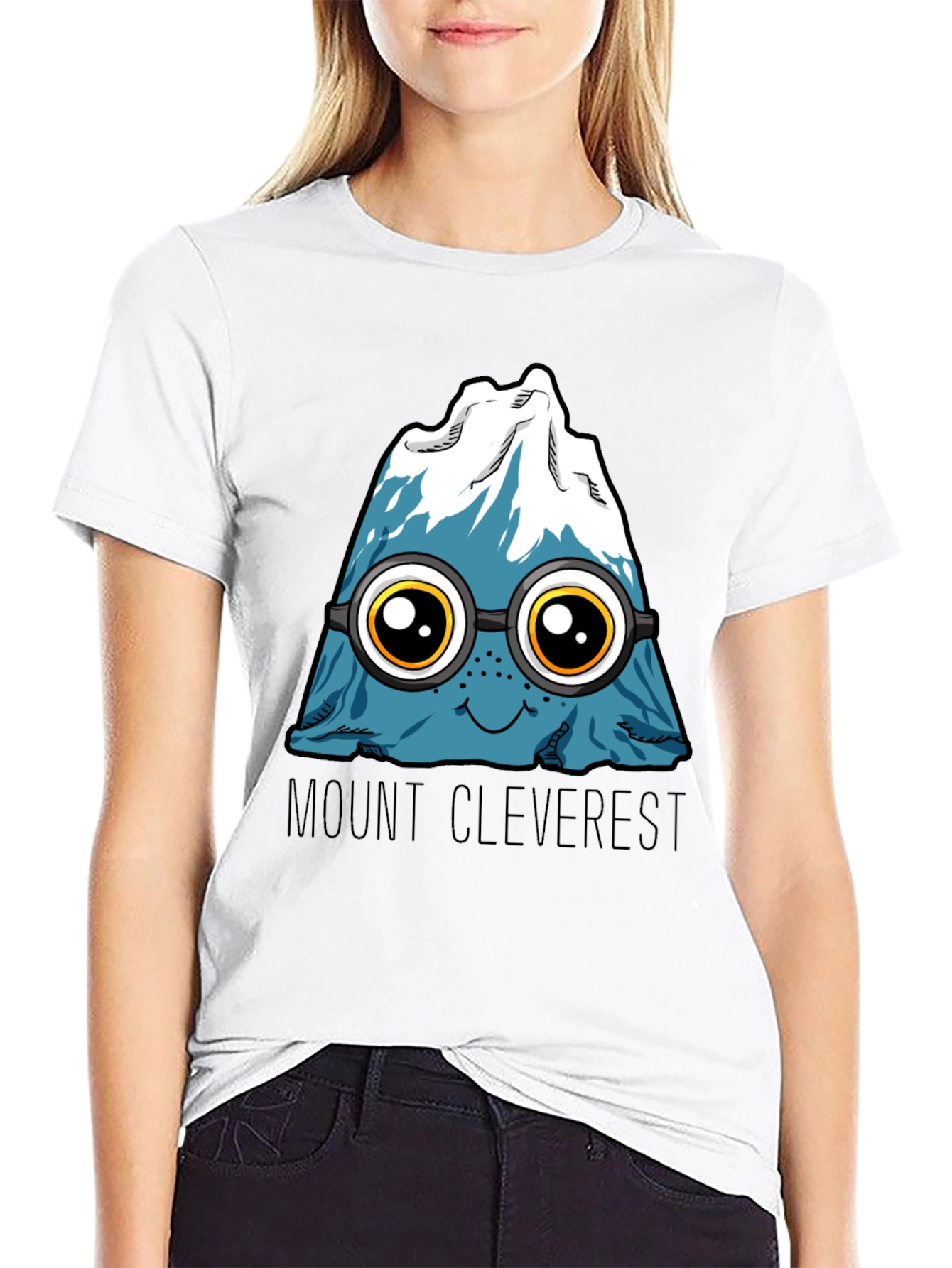Mount Cleverest T-Shirt - Funny Cartoon Mountain Tee