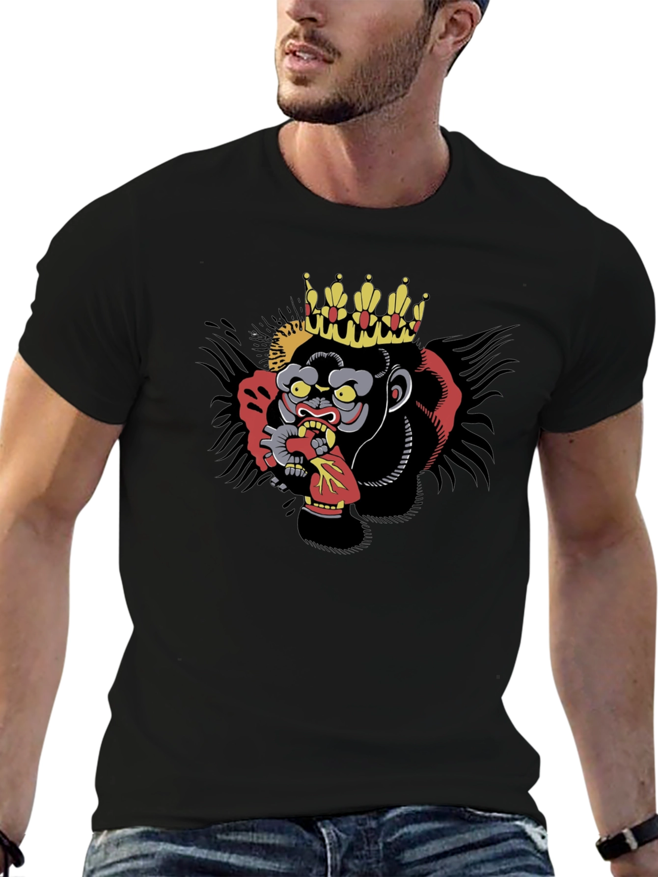 King Kong Graphic Tee - Edgy Mens Shirt