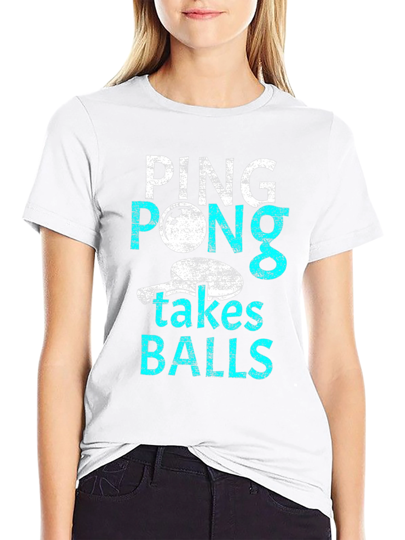 Ping Pong Takes Balls Graphic T-Shirt