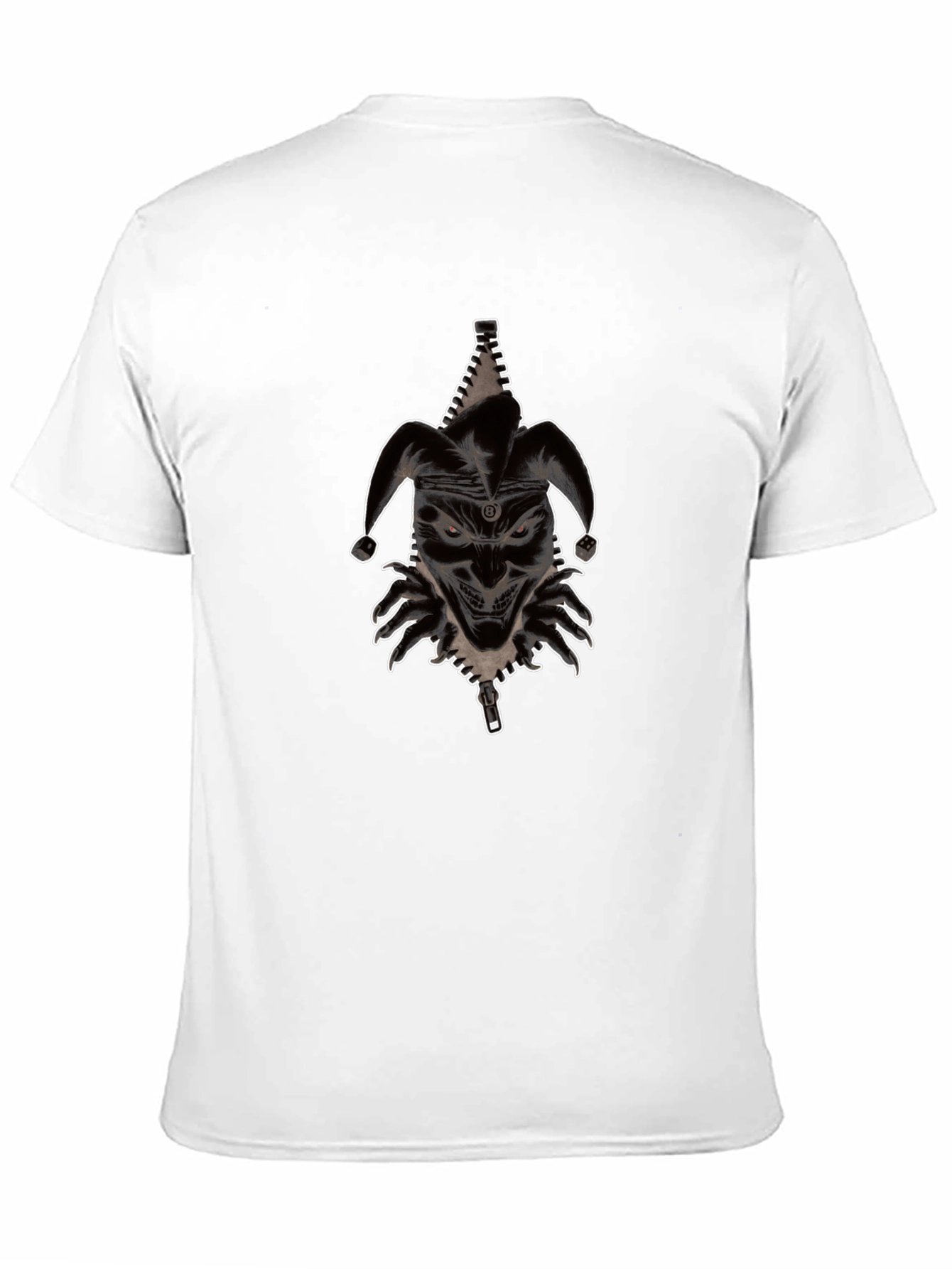 Mens Jester Graphic Print Black T-Shirt