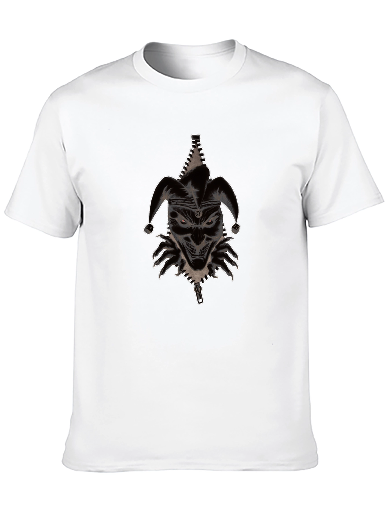 Mens Jester Graphic Print Black T-Shirt