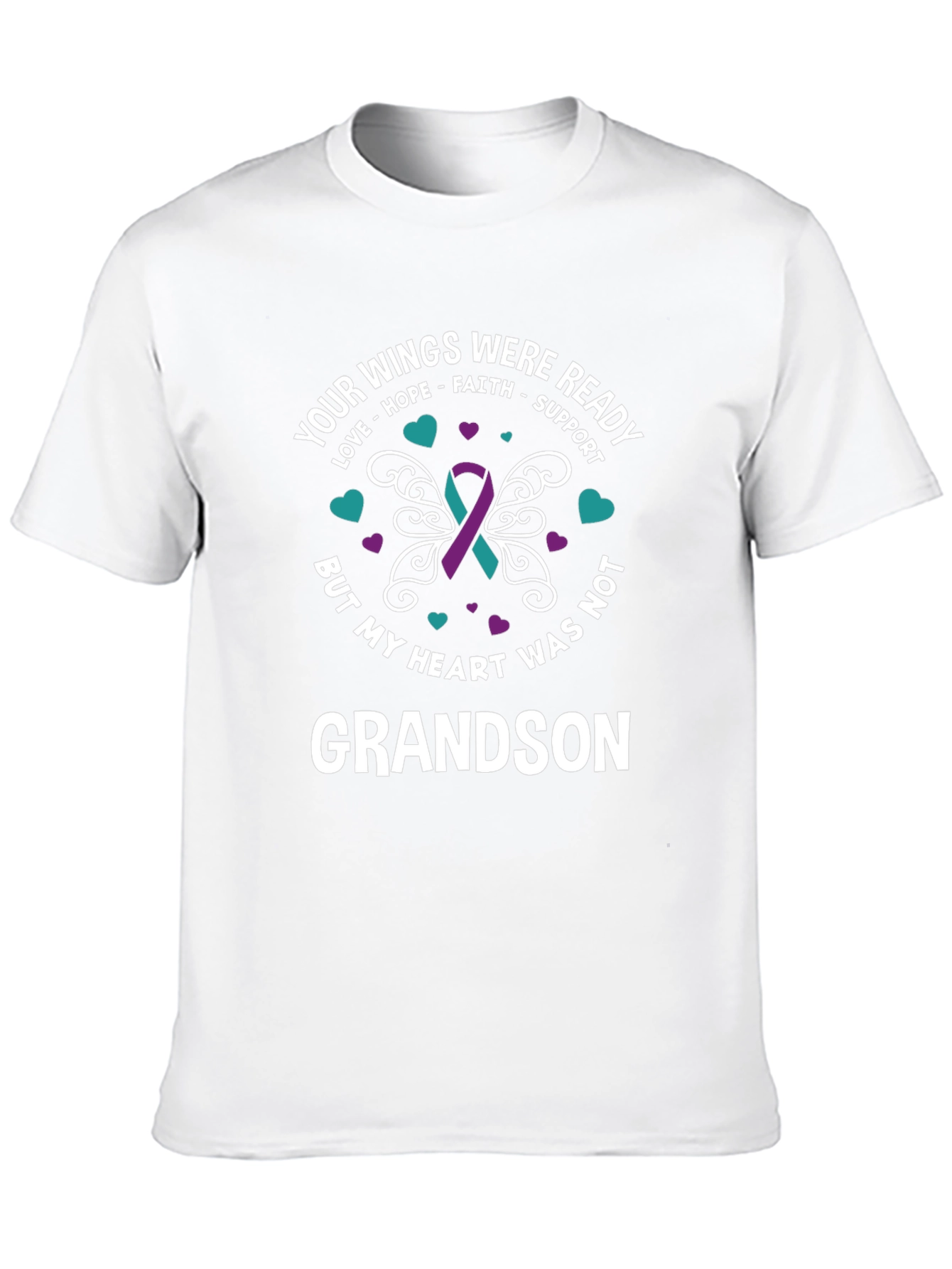 Grandson Memorial T-Shirt - Wings Were Ready