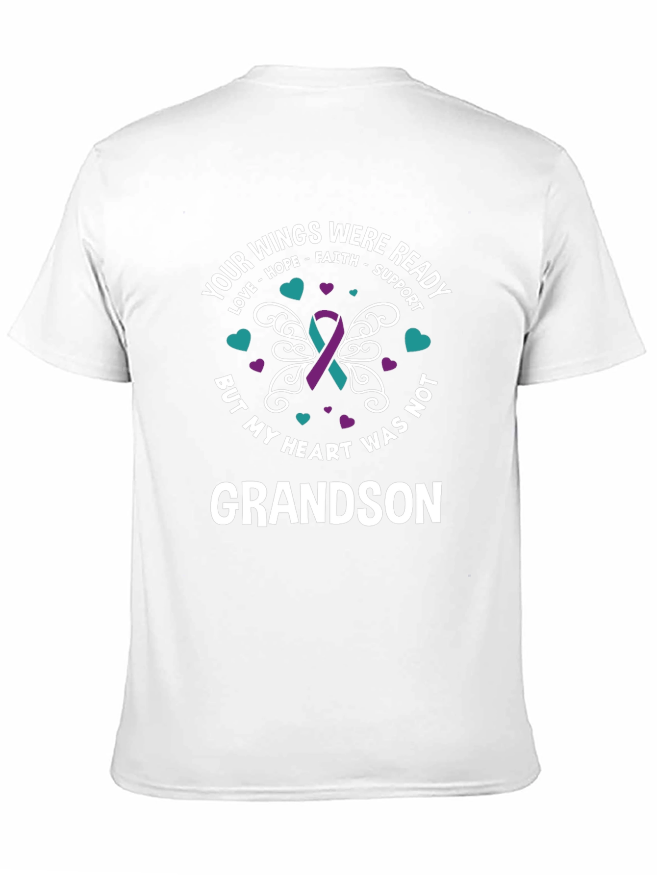 Grandson Memorial T-Shirt - Wings Were Ready