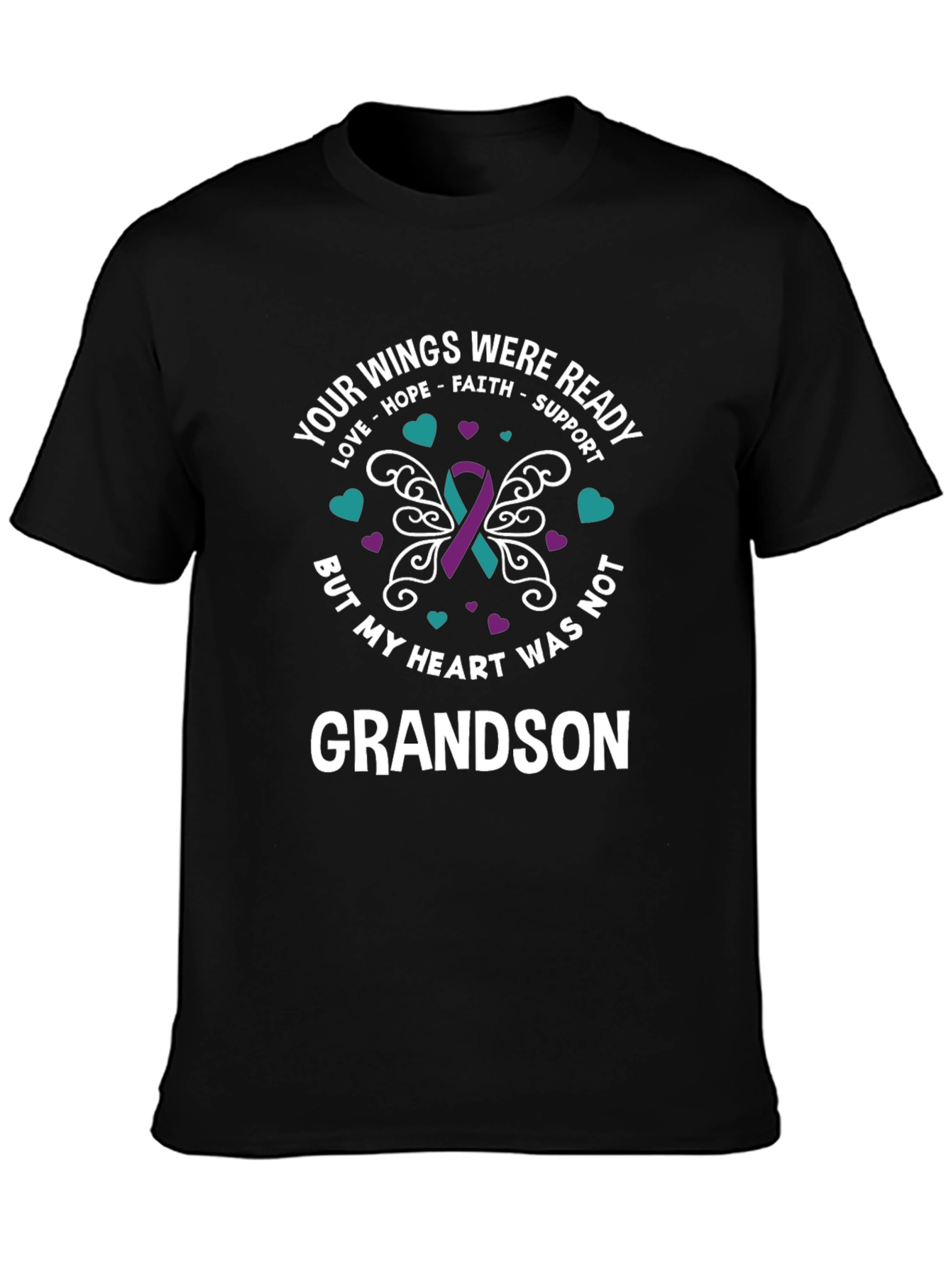 Grandson Memorial T-Shirt - Wings Were Ready