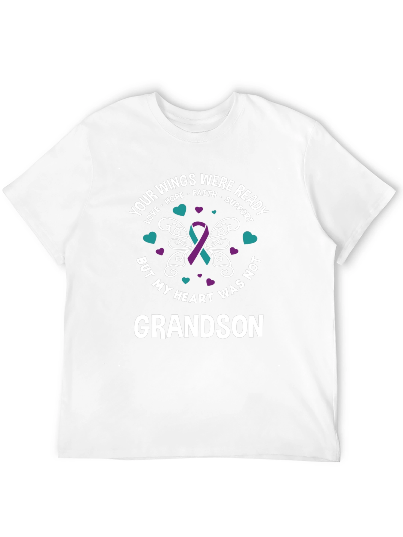 Grandson Memorial T-Shirt - Wings Were Ready
