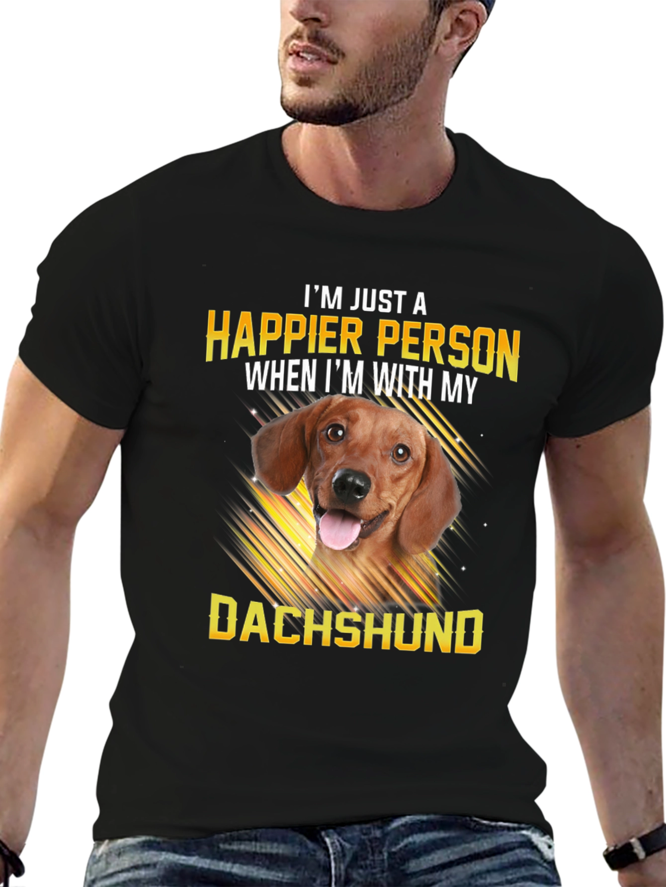 Happier with Dachshund T-Shirt
